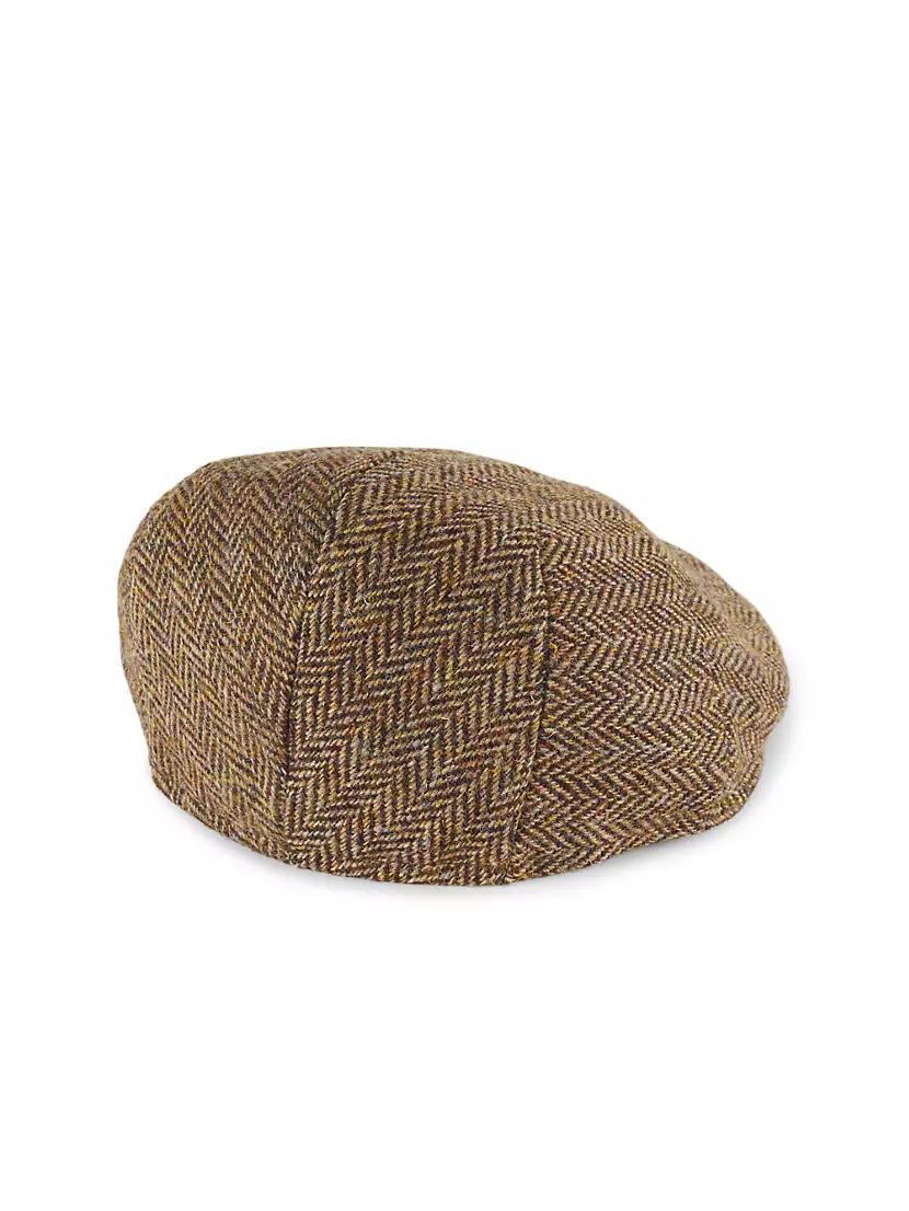 Herringbone Flat Newsboy Hat Product Image