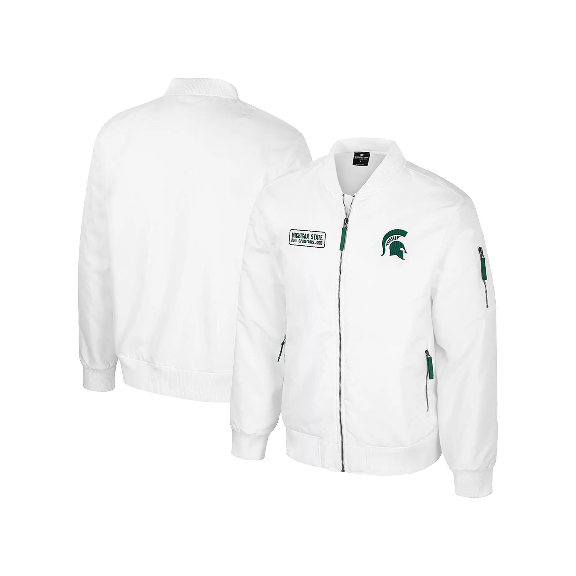 Men's Colosseum Virginia Cavaliers White Rabbit Full-Zip Bomber Jacket, Size: XL Product Image