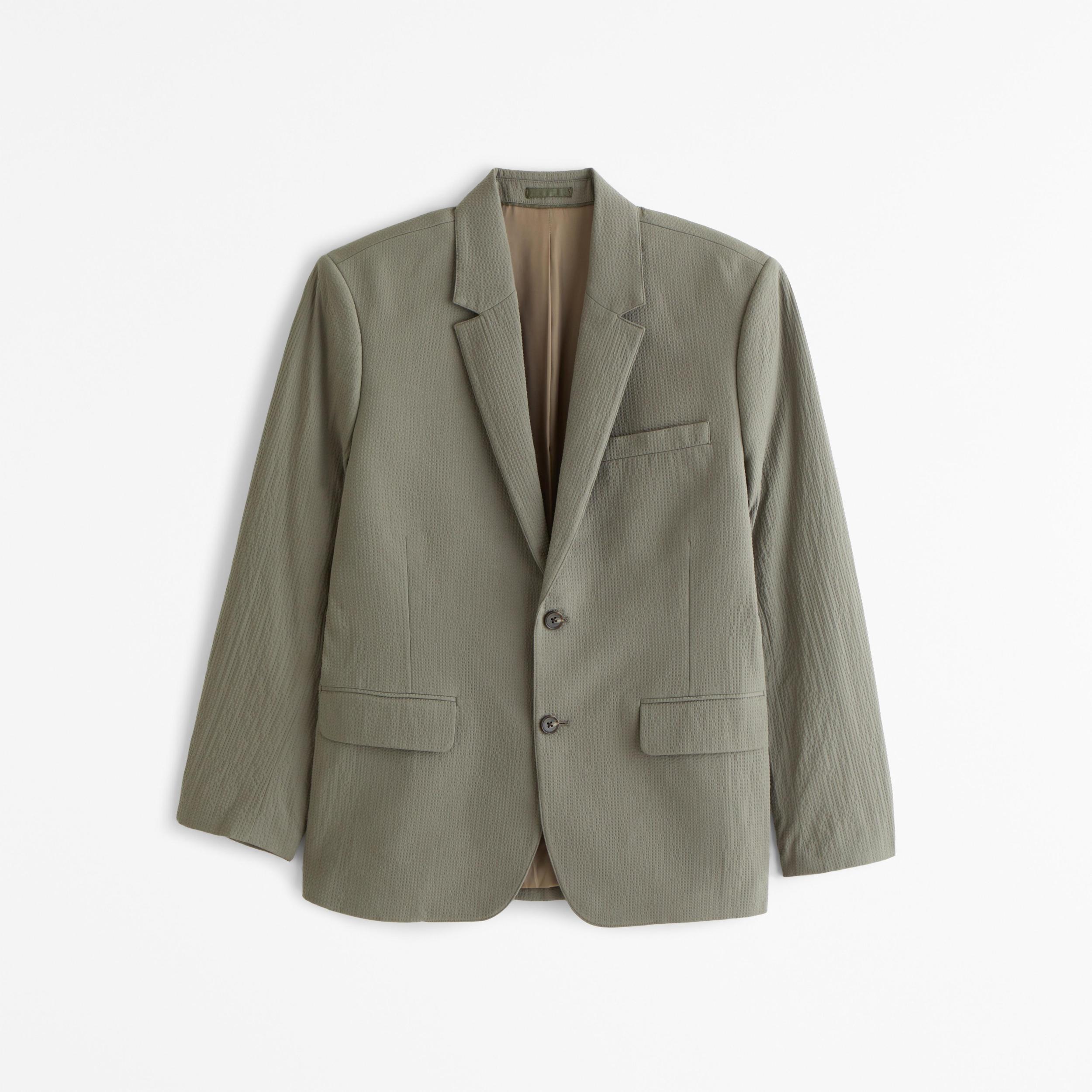 The A&F Collins Tailored Classic Seersucker Blazer Product Image