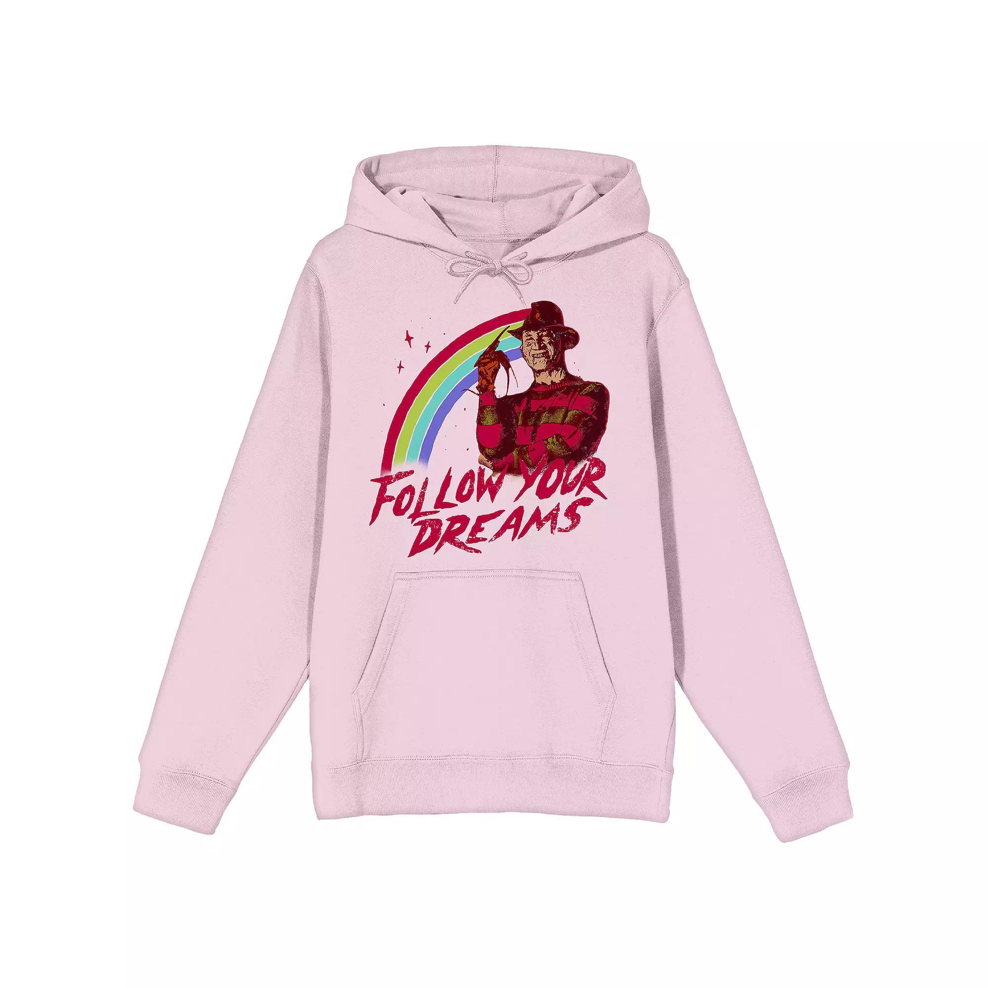 Men's Nightmare On Elm Street Hoodie, Size: XXL, Pink Product Image