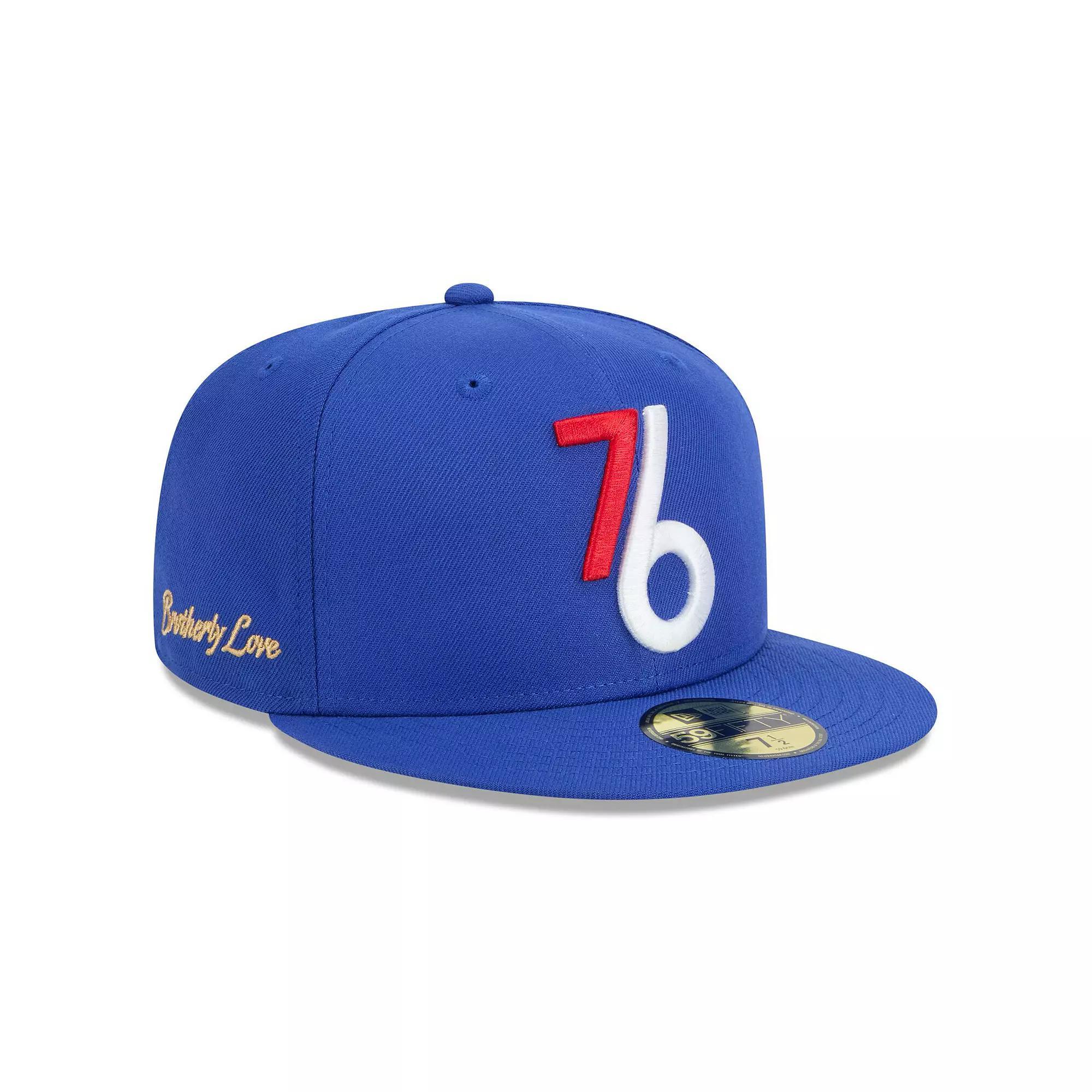 Men's New Era  Royal Philadelphia 76ers 2024/25 City Edition Alternate 59FIFTY Fitted Hat, Size: 7 1/4, 76r Blue Product Image