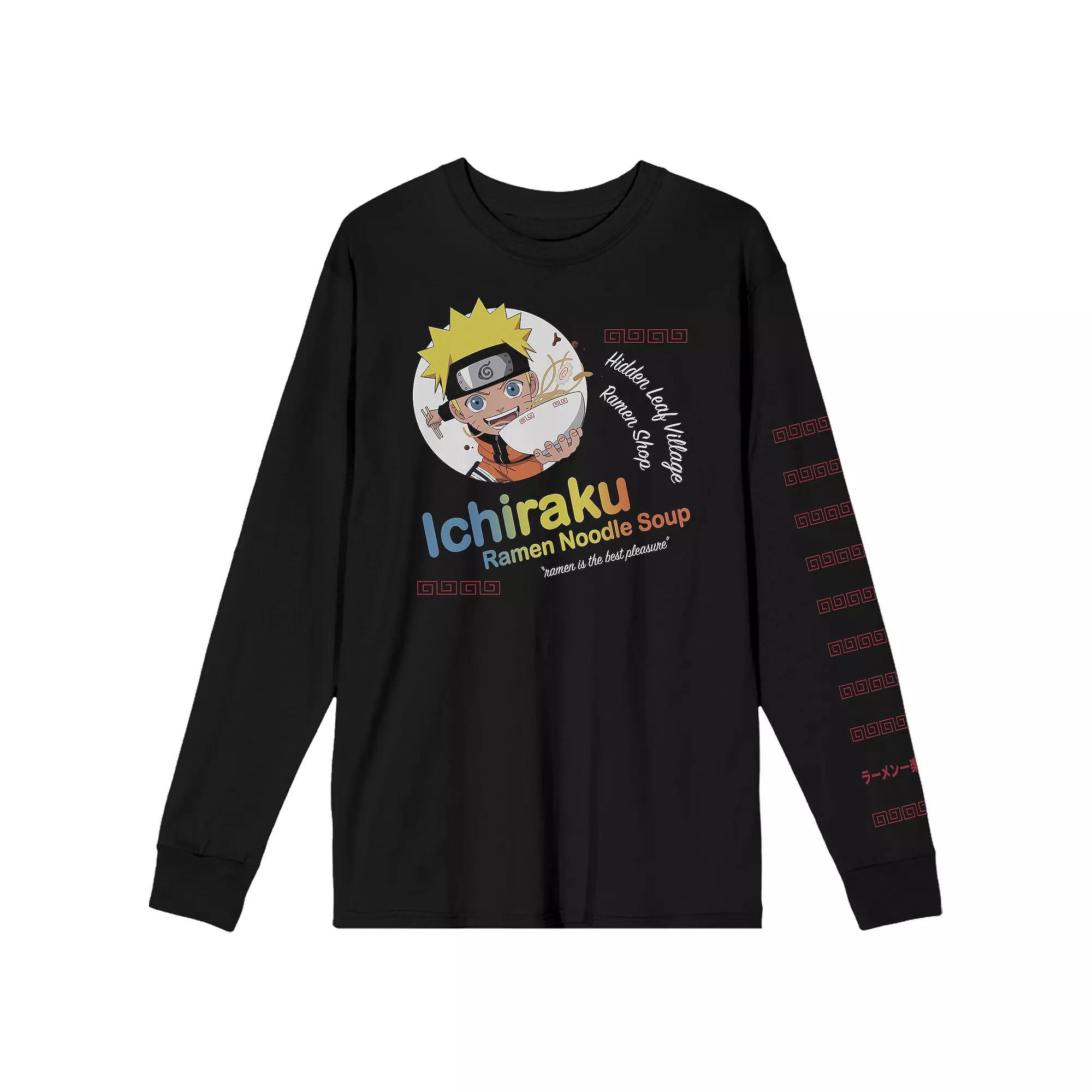 Men's Naruto Shippuden Ichiraku Ramen Noodle Soup Graphic Tee, Size: Large, Black Product Image