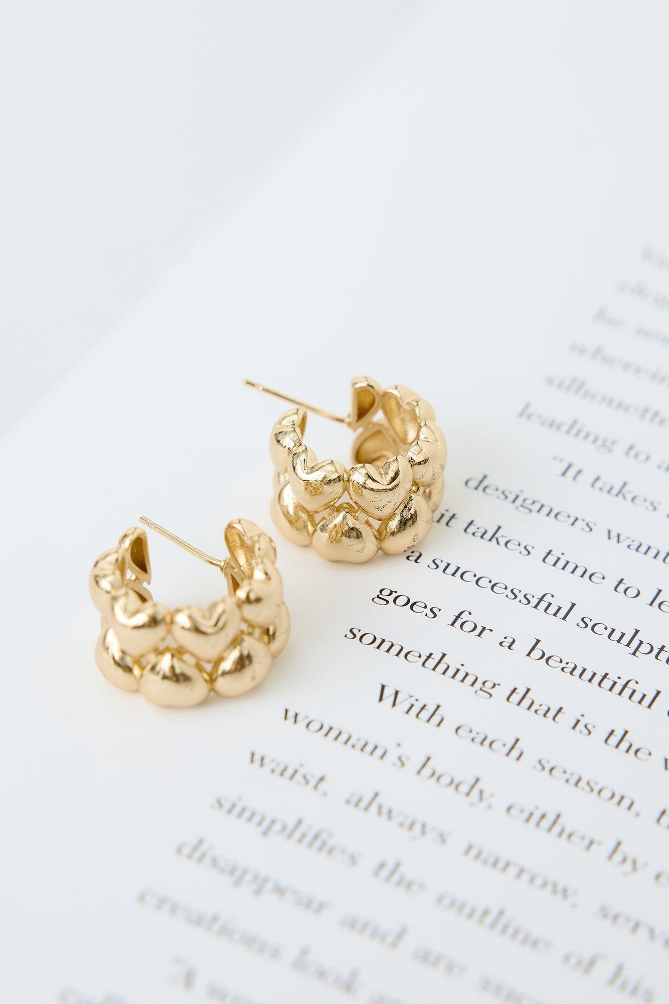 Spread Love Earrings Gold Product Image