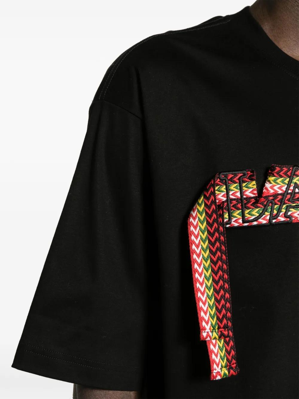 curb lace-detailed cotton T-shirt Product Image
