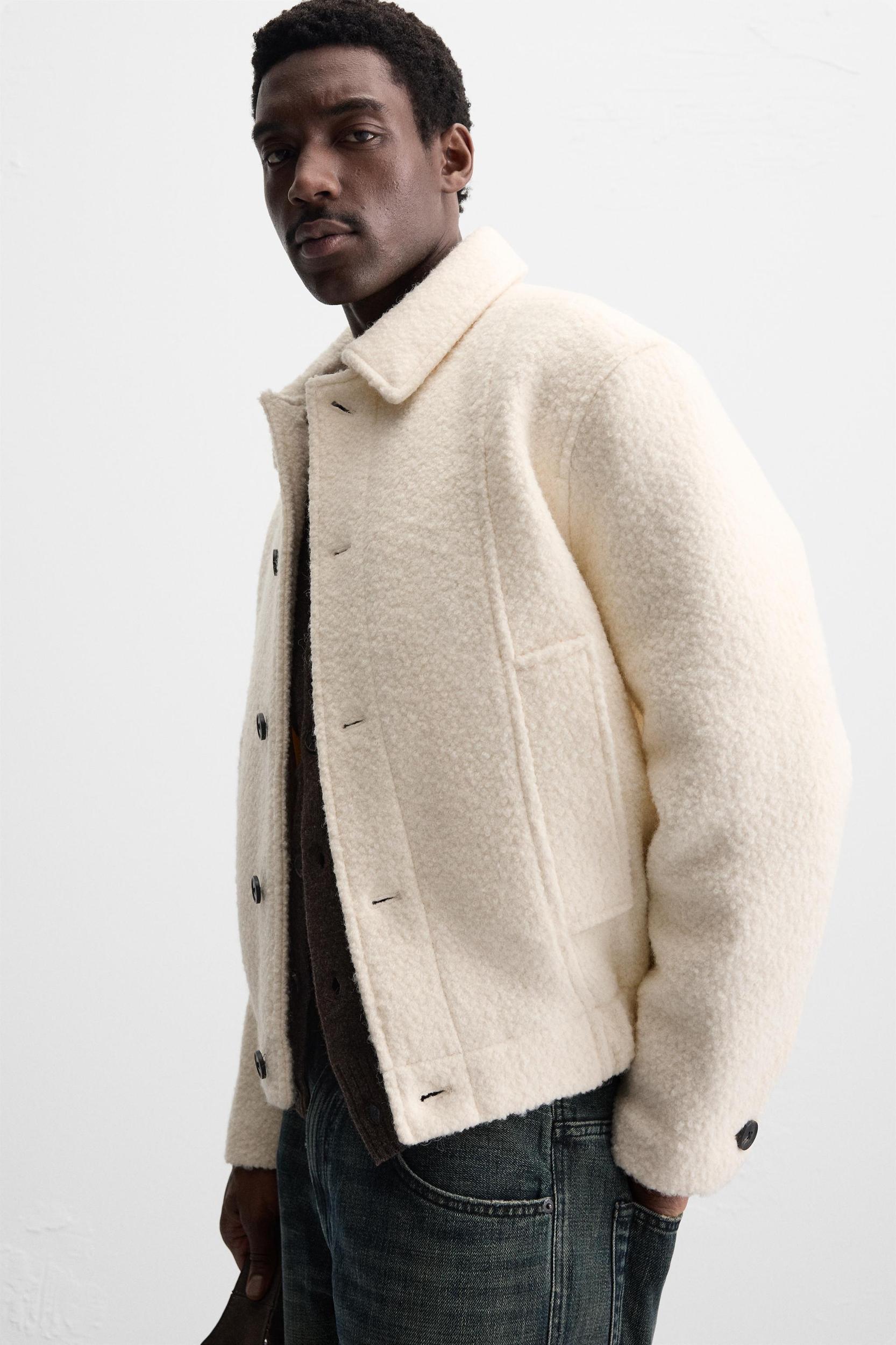 WOOL BLEND BOUCLÉ JACKET Product Image