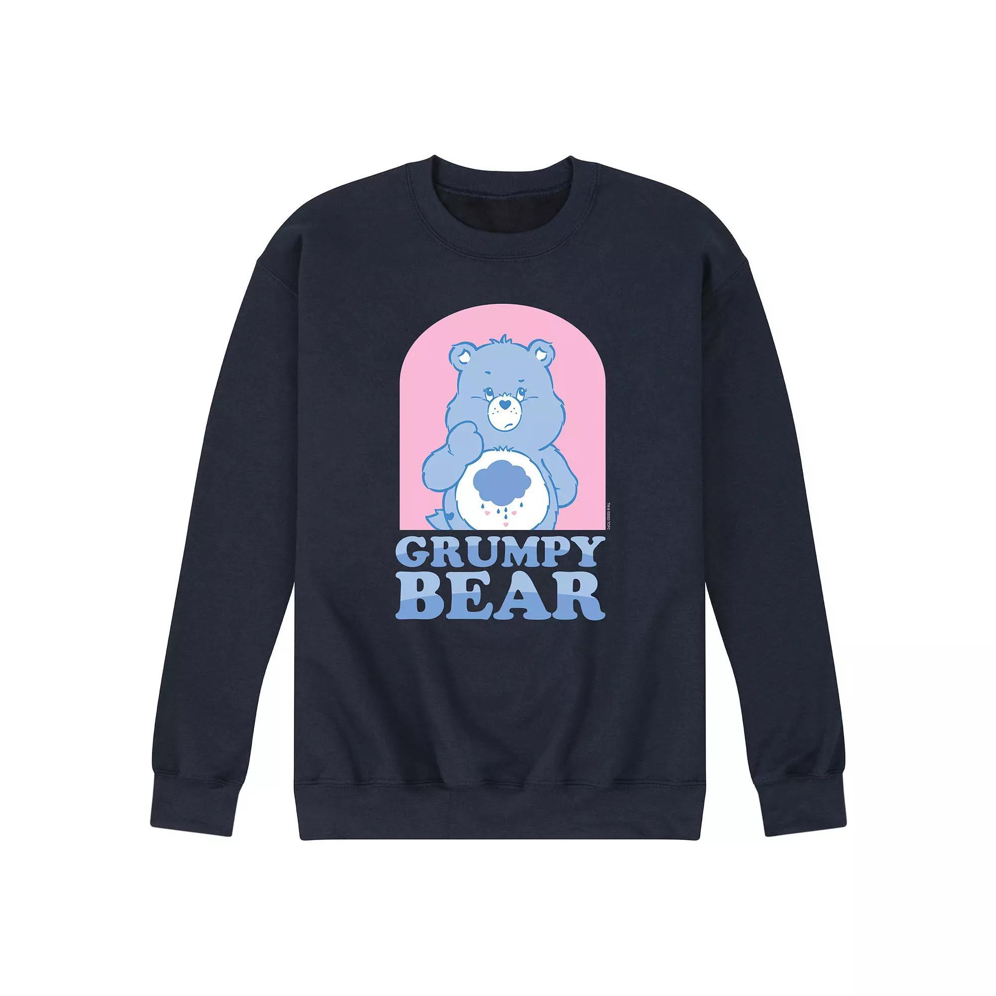 Mens Care Bears Grumpy Bear Fleece Sweatshirt Blue Product Image