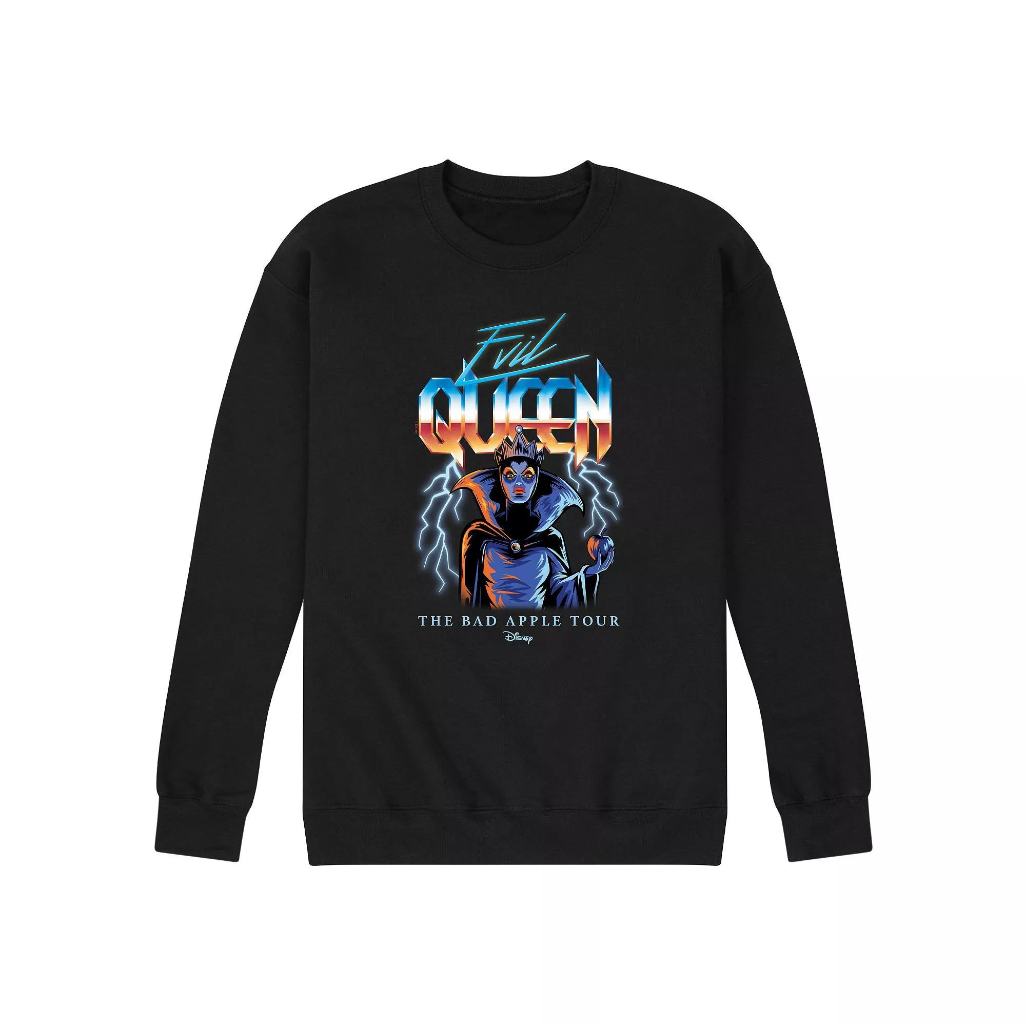 Disney Villains Snow White Evil Queen Mens Bad Apple Tour Fleece Sweatshirt Blue Product Image