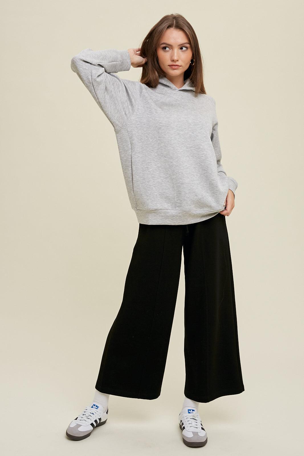 Scuba Drawstring Wide Leg Pants Product Image