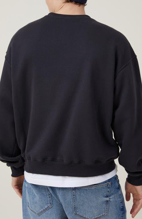 Cotton On Men's Box Fit Crew Sweater in Washed Black at Nordstrom, Size Xx-Small Product Image