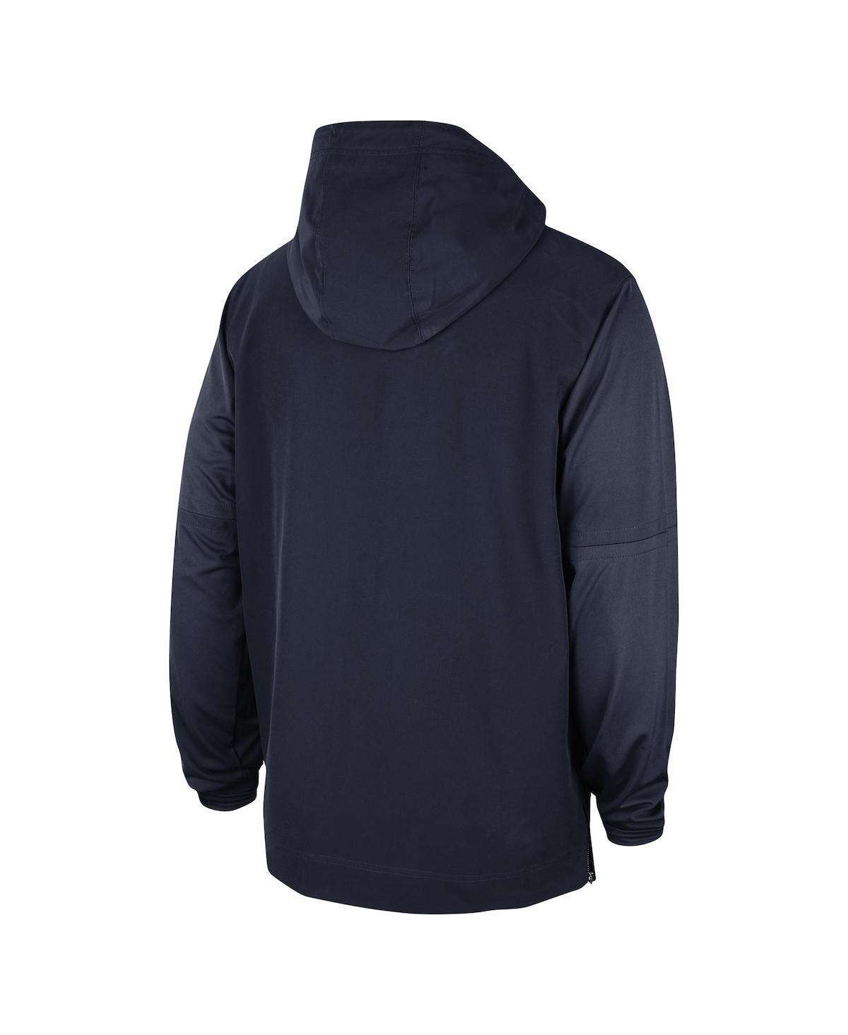 Mens Nike West Virginia Mountaineers 2023 Coach Half-Zip Hooded Jacket Blue Product Image