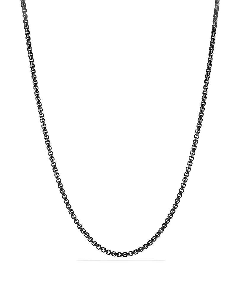 Mens PVD-Coated Stainless Steel Box Chain Necklace Product Image