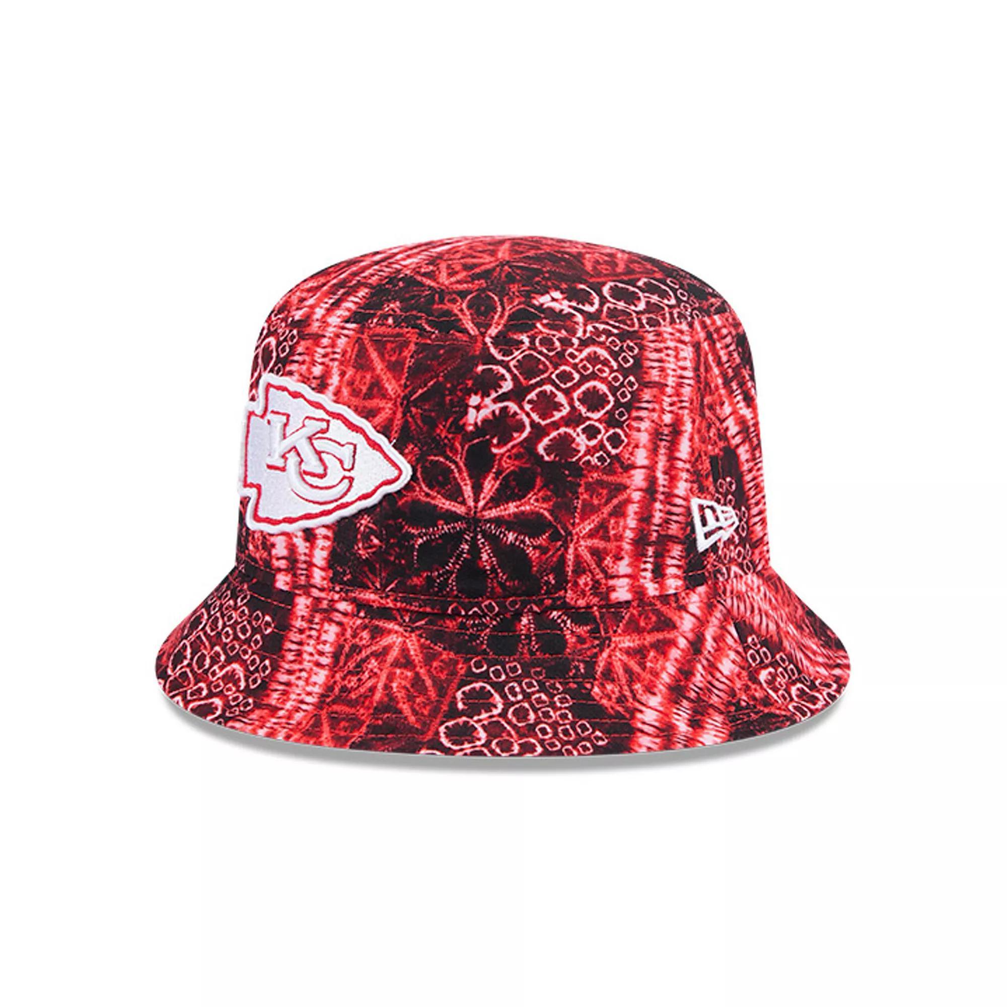 Men's New Era Red Kansas City Chiefs Shibori Bucket Hat, Size: Small/Medium Product Image
