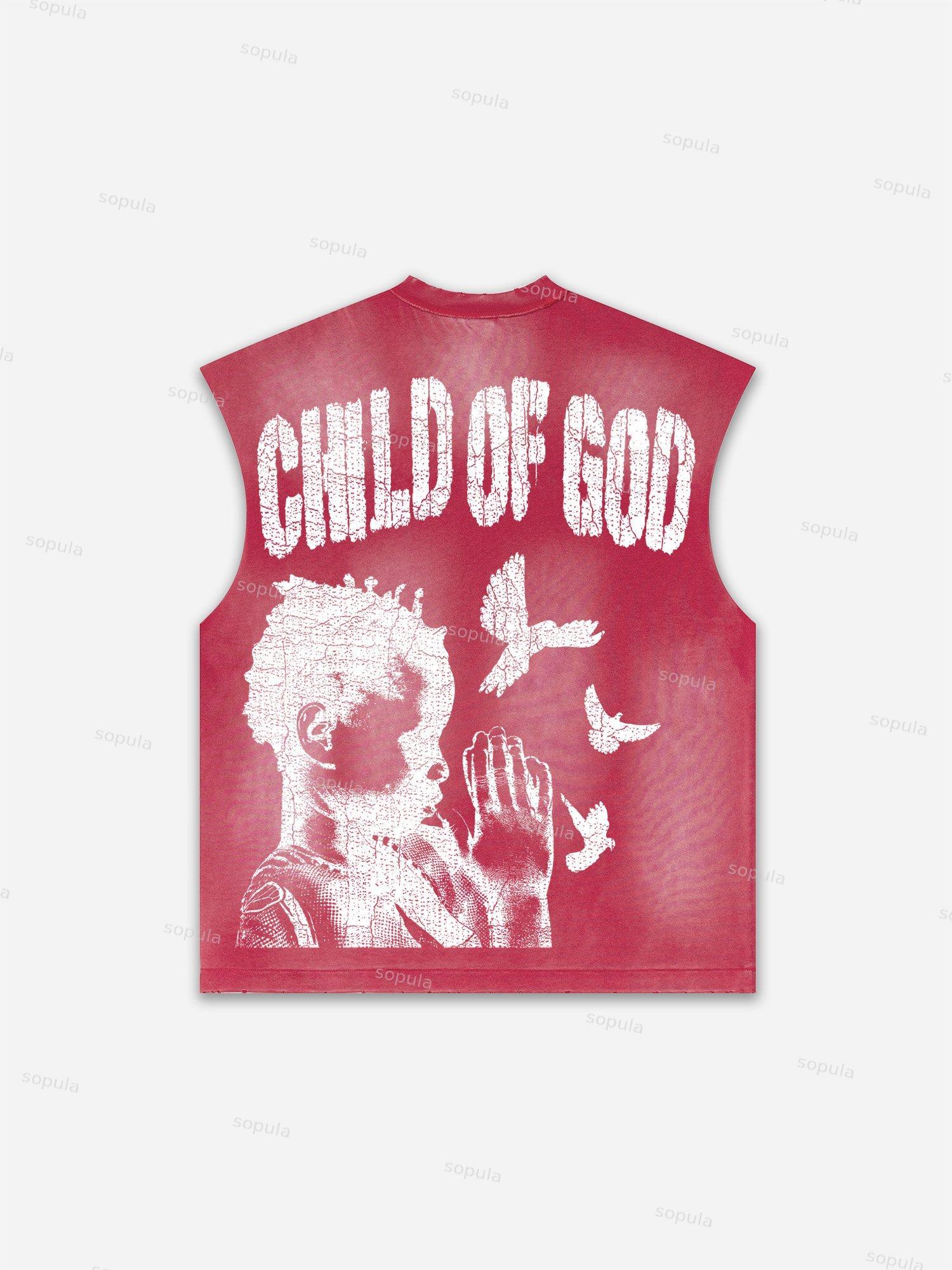 Future World Brainstorming Graphic Print Distressed Tank Top Product Image
