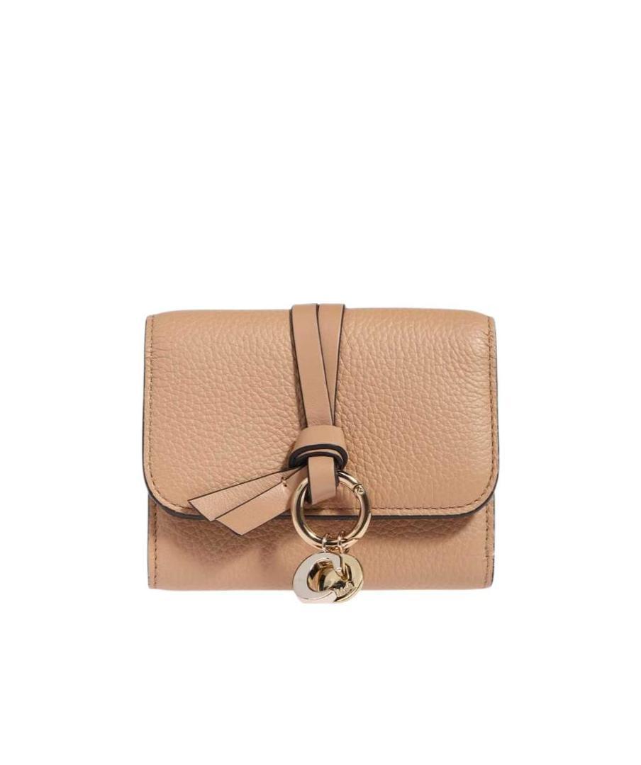 CHLOÉ Small Alphabet Tri-fold Wallet In Brown Product Image