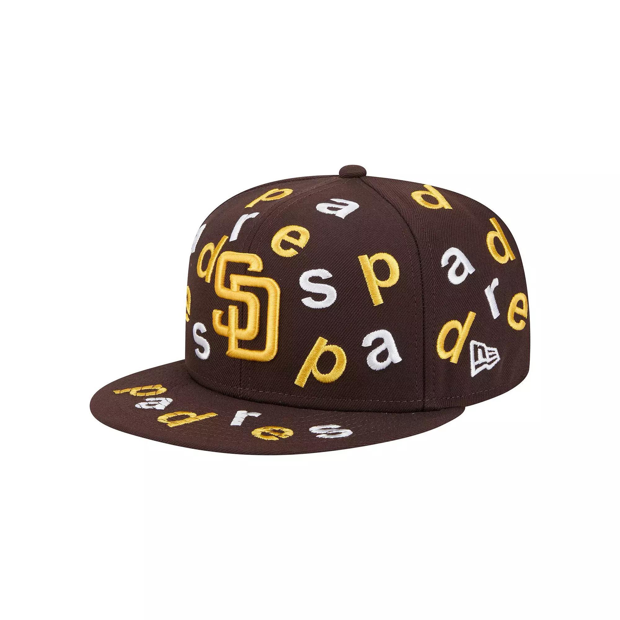 Men's New Era Brown San Diego Padres Team Confetti 59FIFTY Fitted Hat, Size: 7 1/2 Product Image