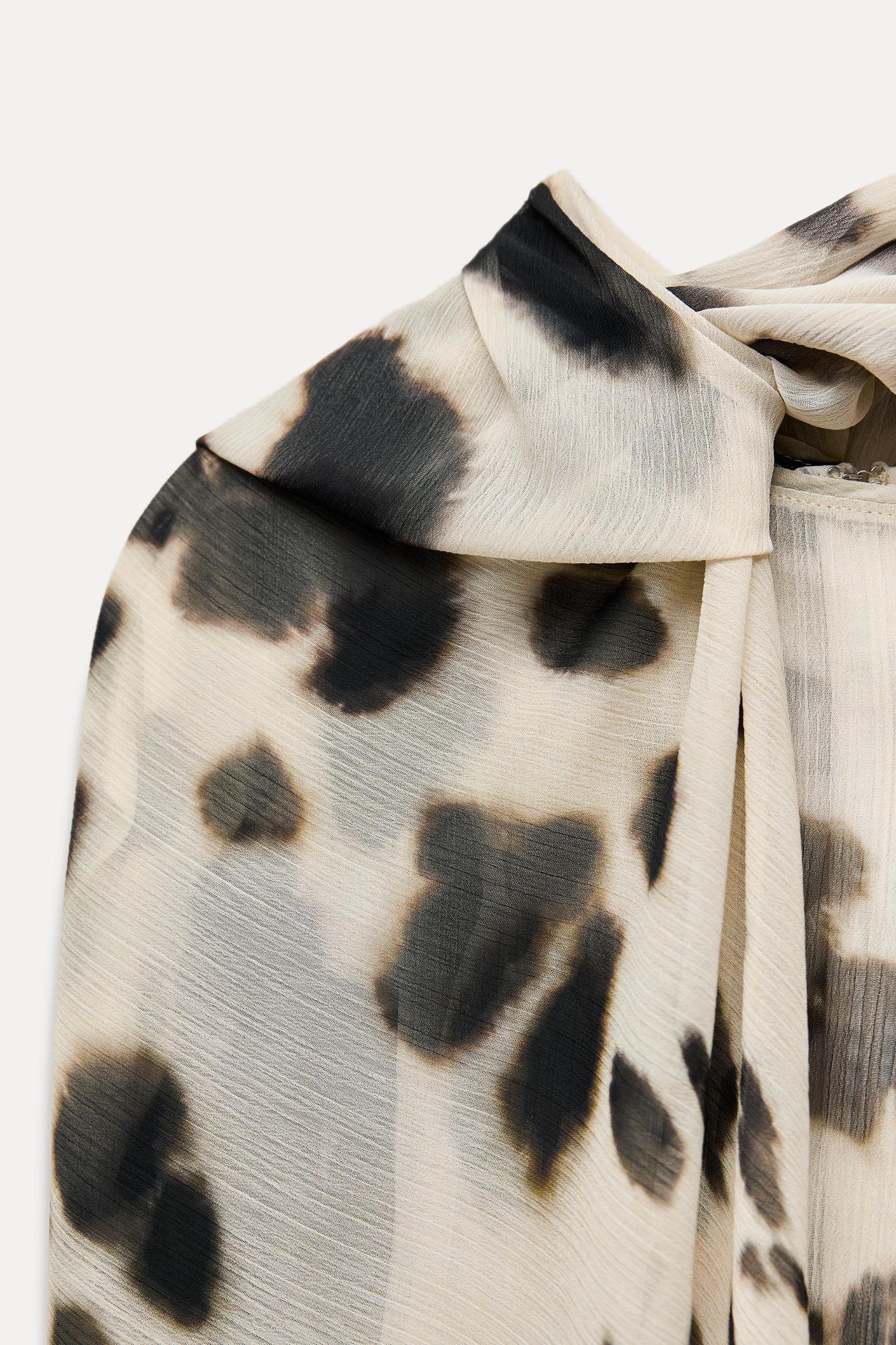 ANIMAL PRINT VOLUMINOUS DRESS ZW COLLECTION Product Image