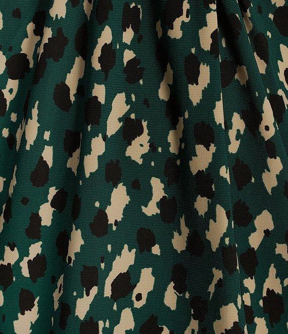 Kasper Printed Sleeveless V-Neck Knot Front Blouse Product Image
