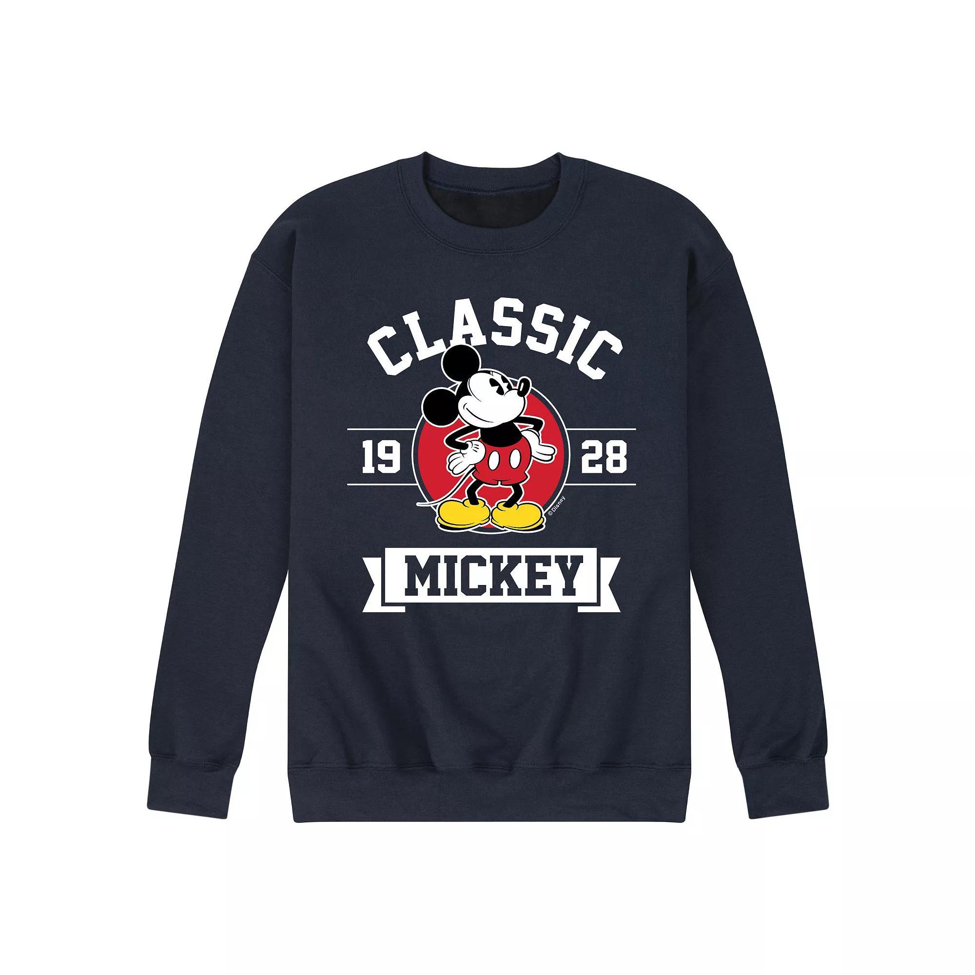 Disneys Mickey Mouse Mens Classic 1928 Fleece Sweatshirt Blue Product Image