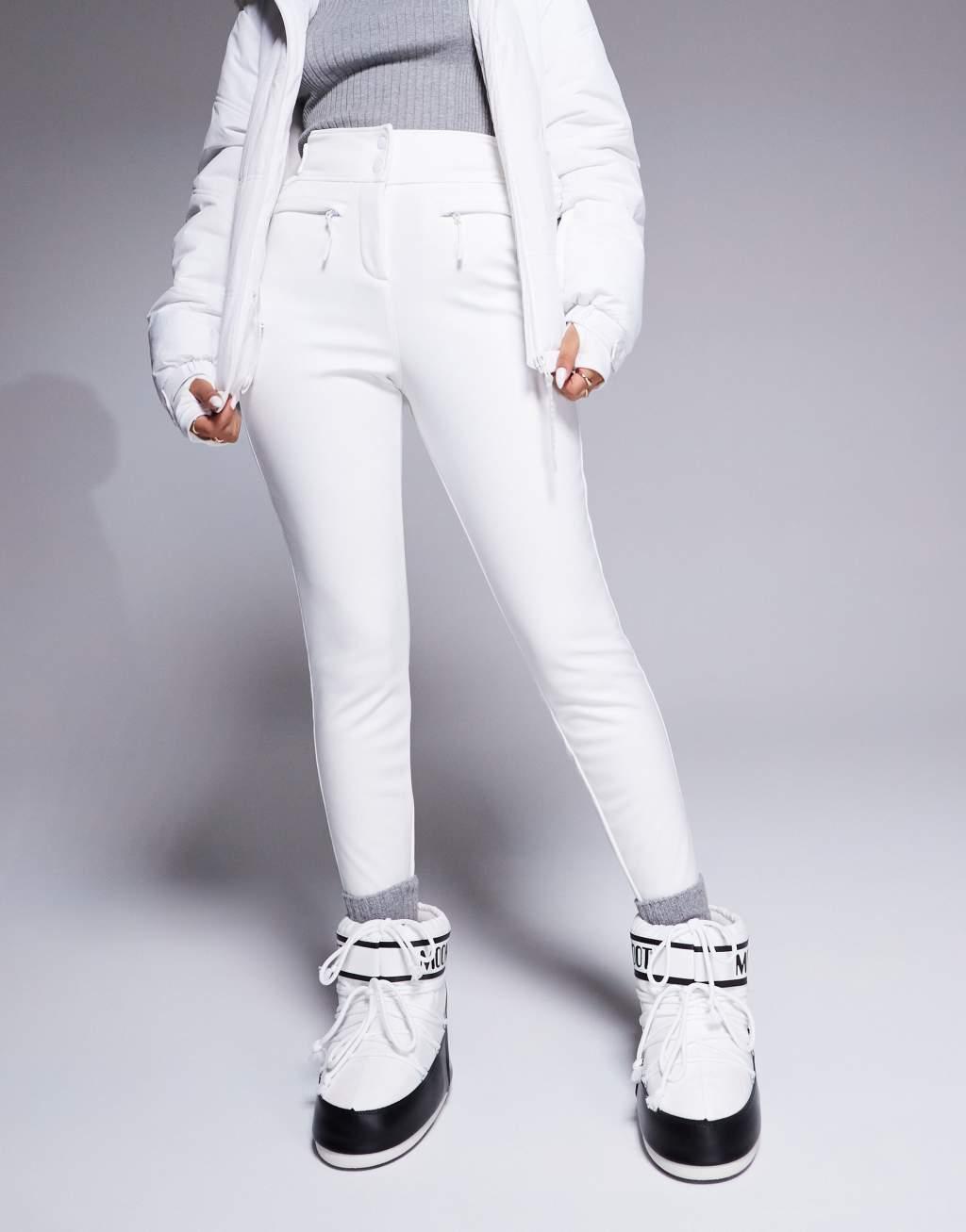 4505 Ski soft shell water repellent skinny ski pants in white  Product Image