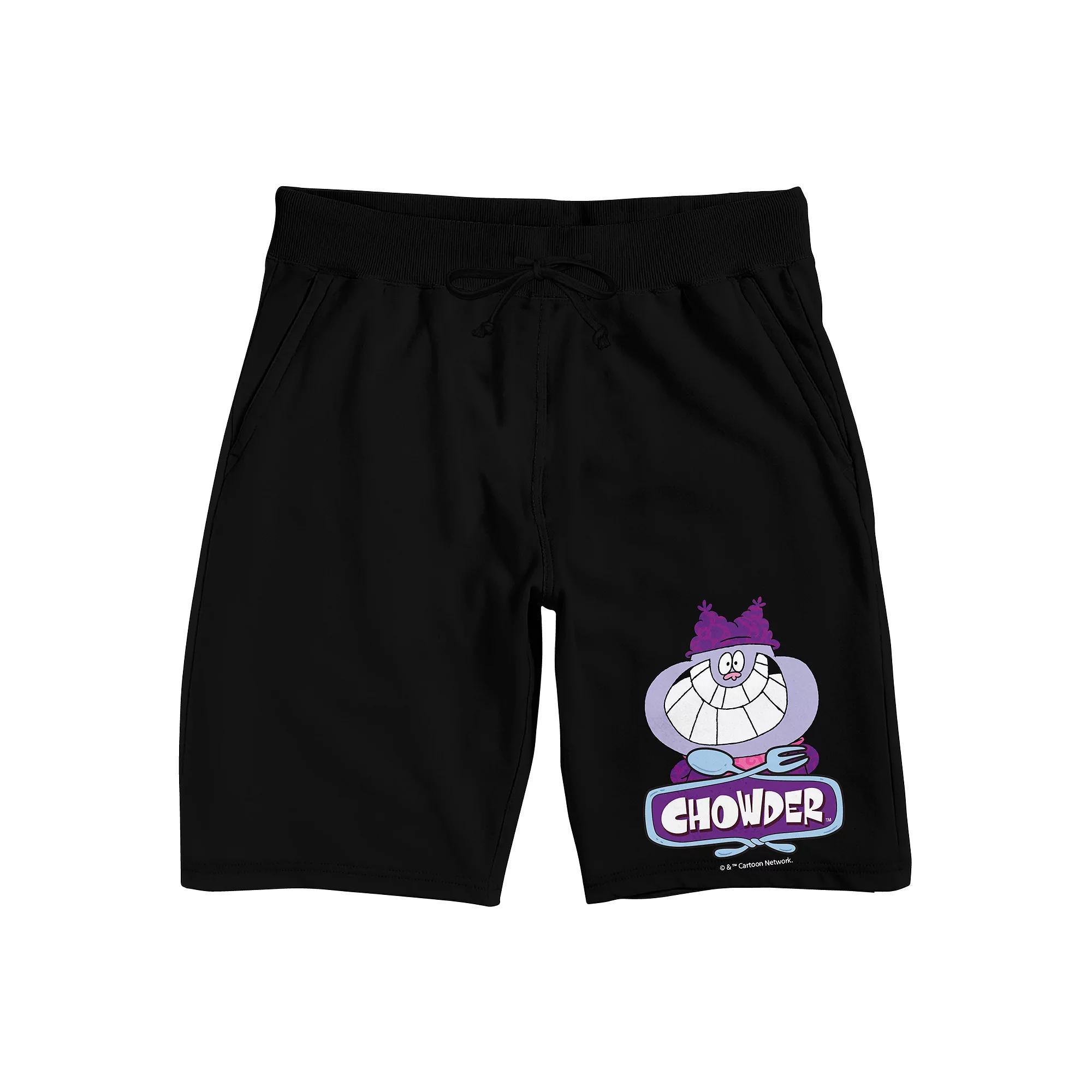 Men's Chowder Character Art Pajama Shorts, Size: XXL, Black Product Image