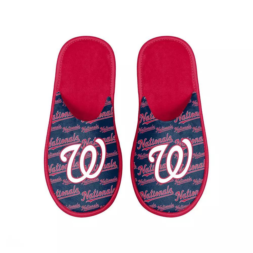 Men's FOCO Washington Nationals Scuff Logo Slide Slippers, Size: Large, Red Product Image
