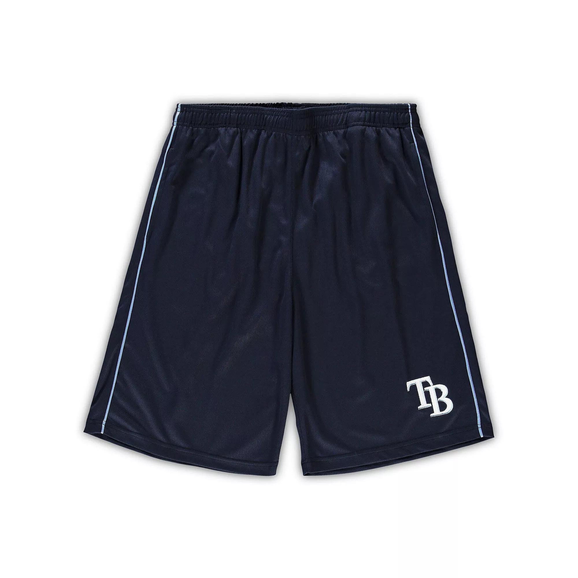Men's Navy Tampa Bay Rays Big & Tall Mesh Shorts, Size: 6XB, Blue Product Image
