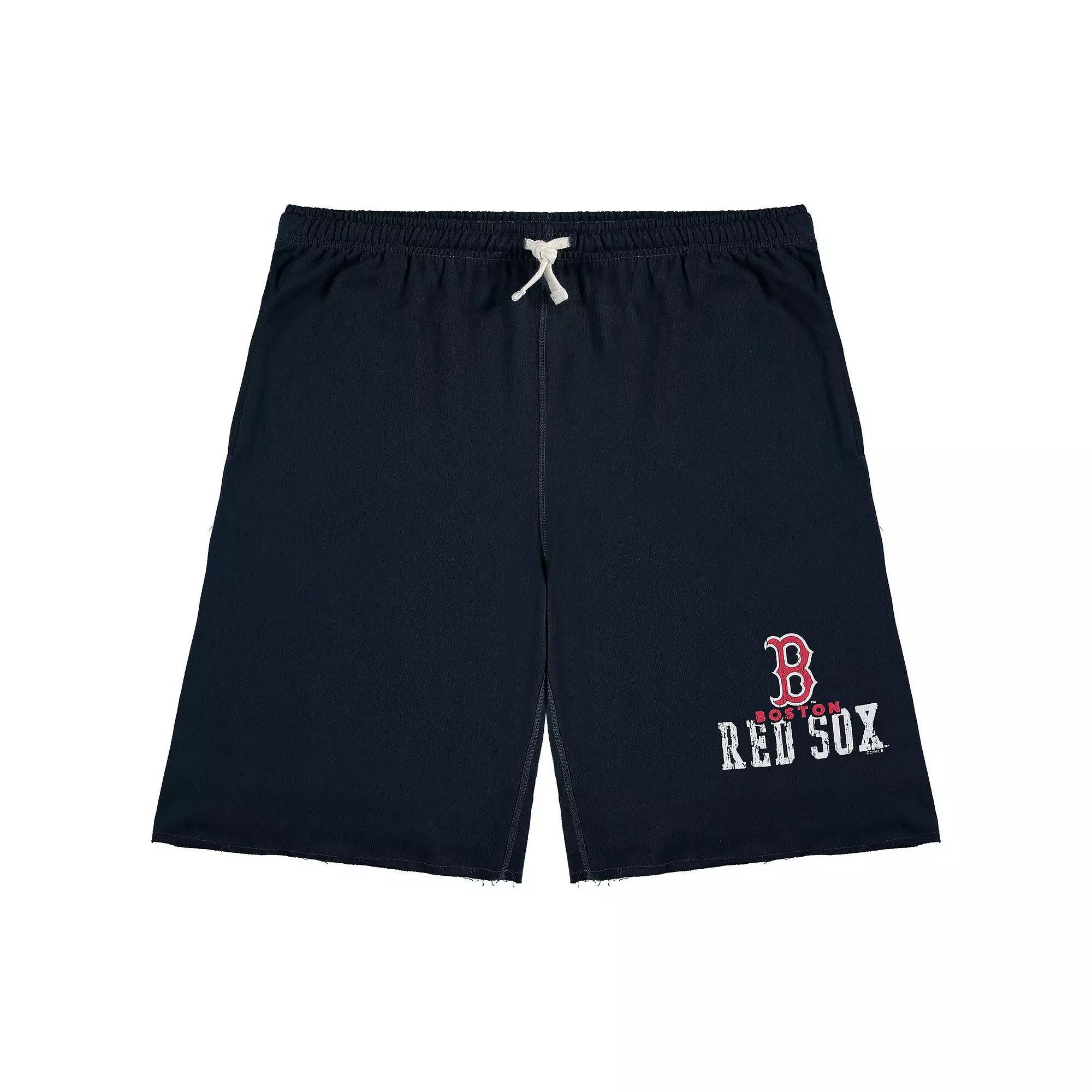 Men's Navy Boston Red Sox Big & Tall French Terry Shorts, Size: 3XLT, Blue Product Image