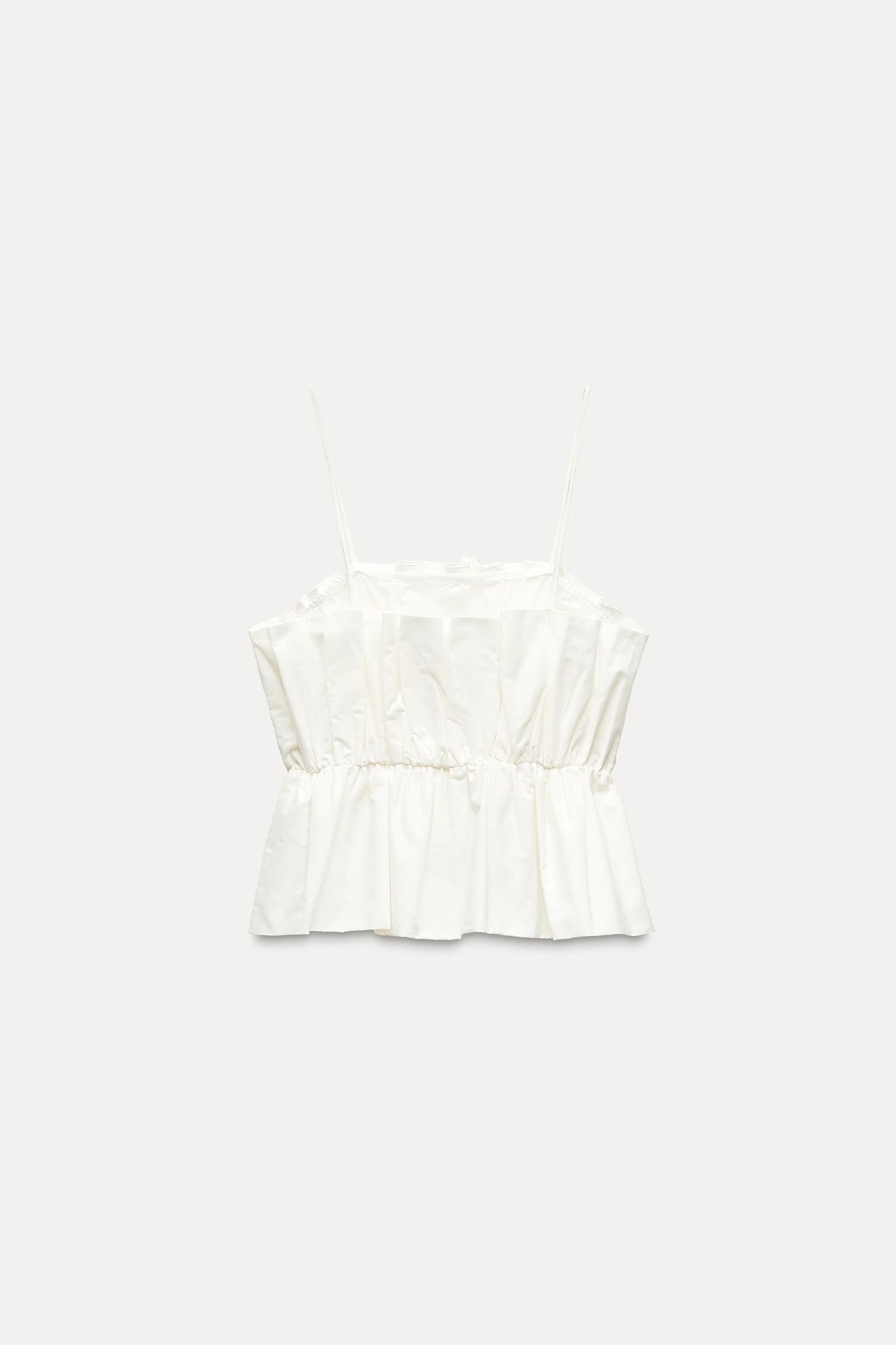 GATHERED POPLIN TOP Product Image