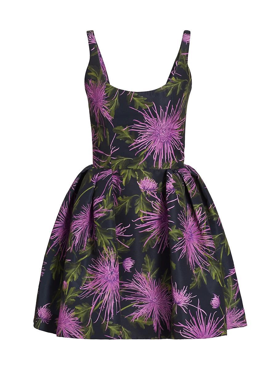 Womens Chrysanthemum Faille Minidress Product Image