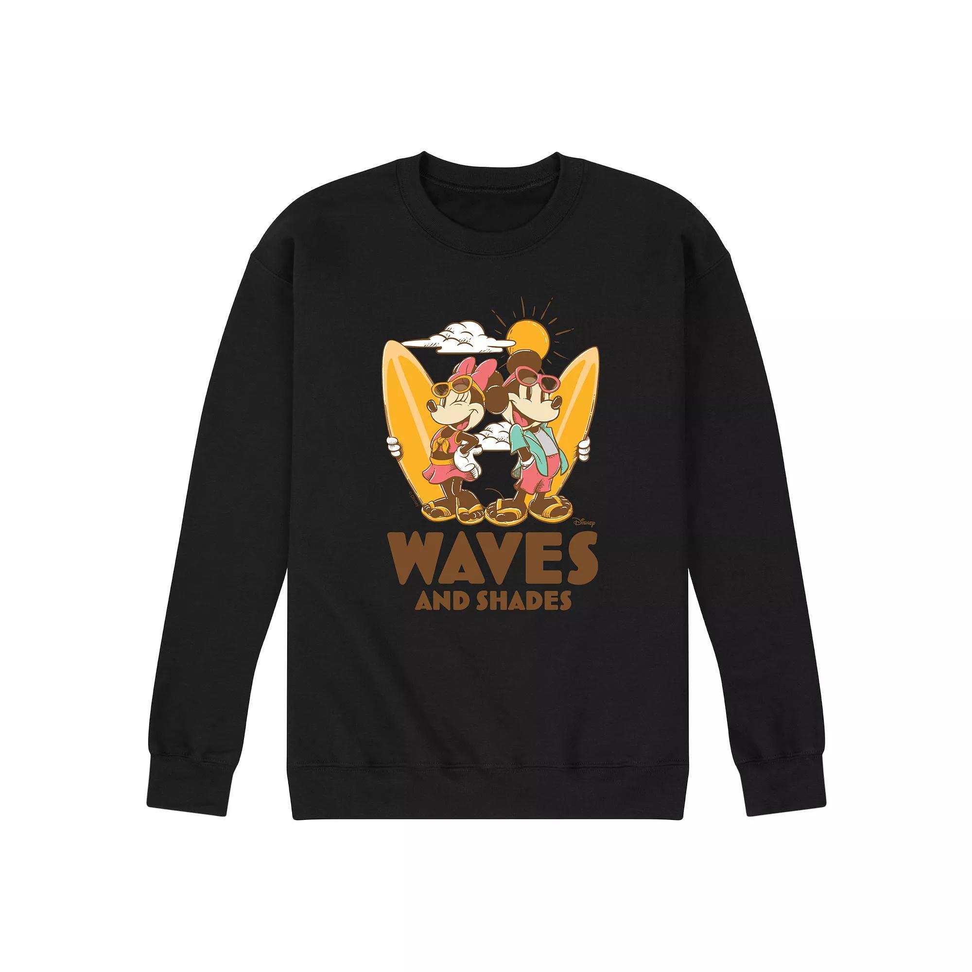 Disneys Mickey & Minnie Mouse Mens Waves And Shades Fleece Sweatshirt Product Image