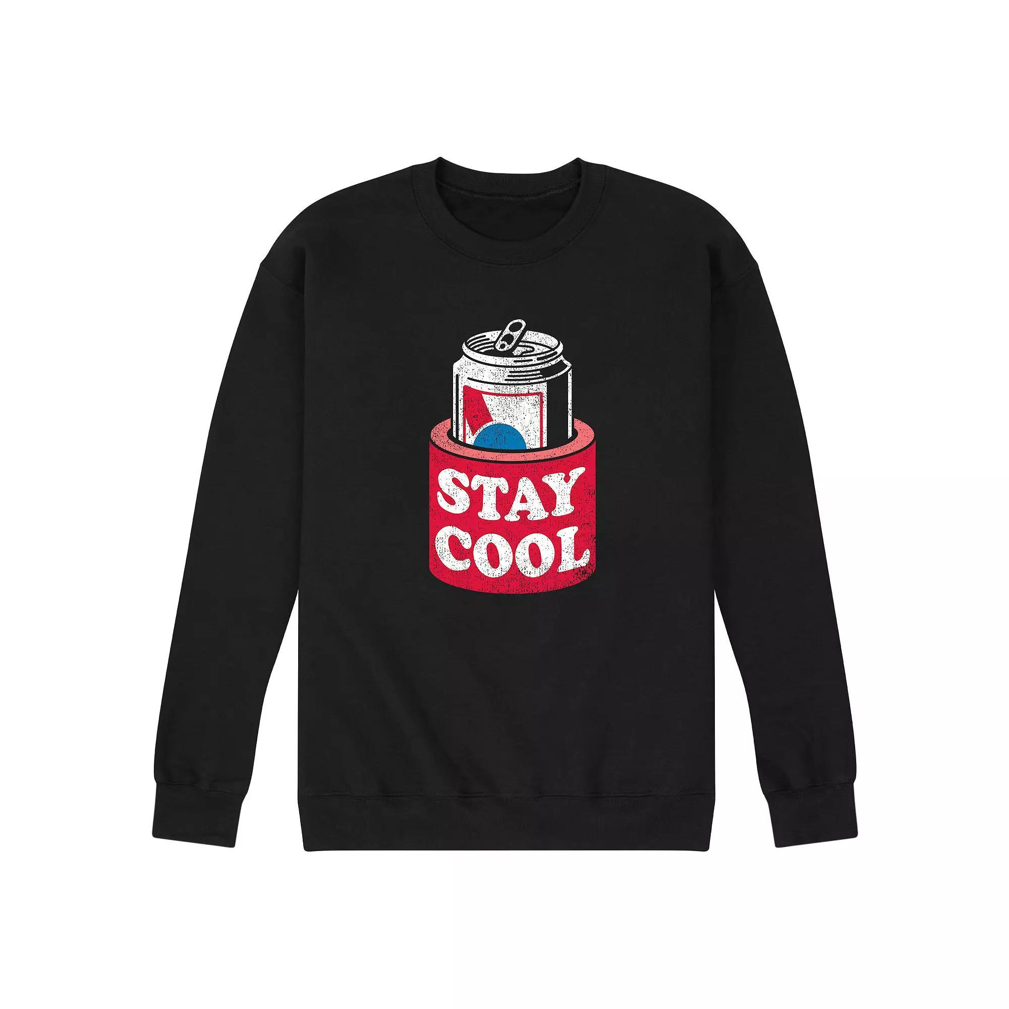 Mens Stay Cool Beer Can Sweatshirt Blue Product Image