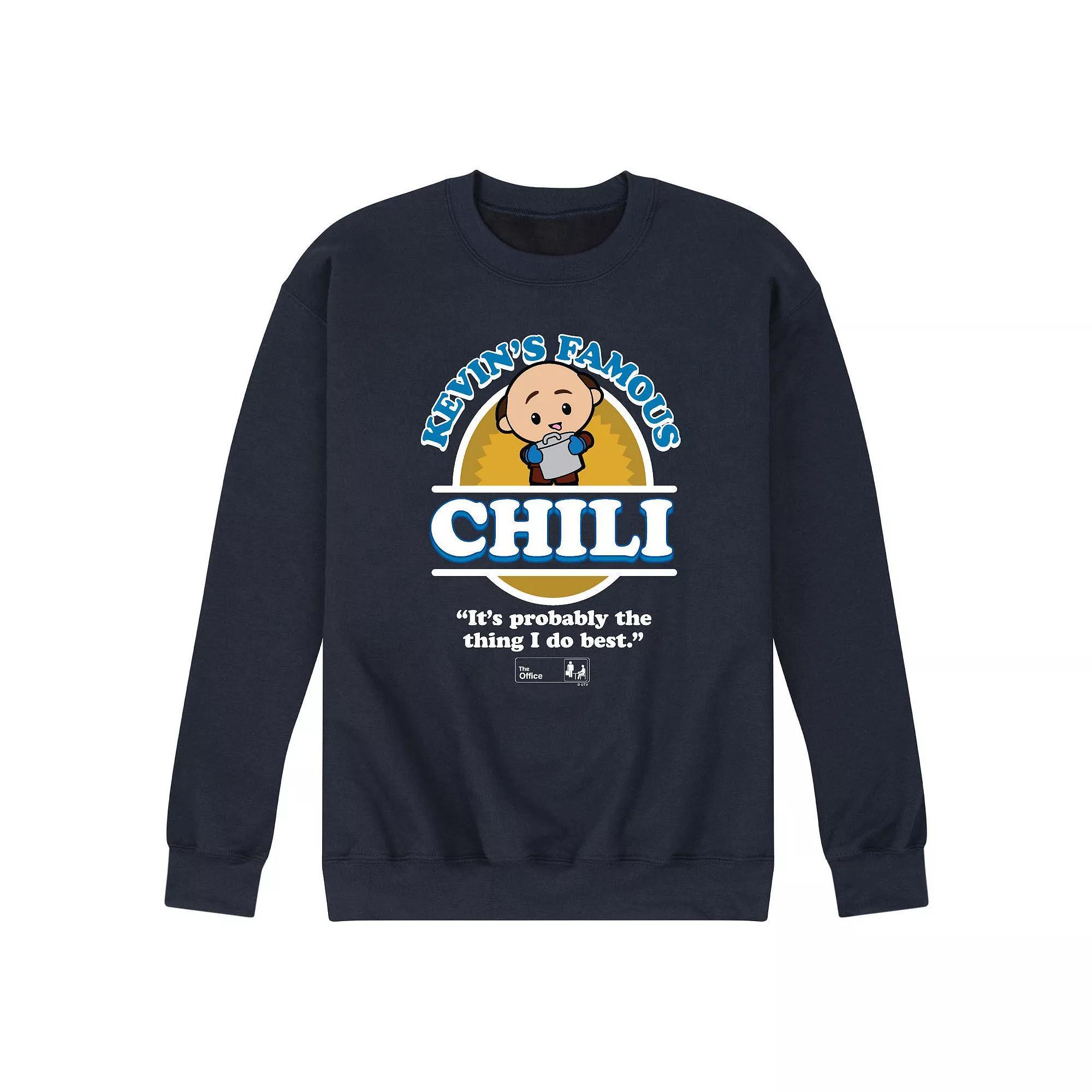 Mens The Office Kevins Chili Fleece Sweatshirt Blue Product Image