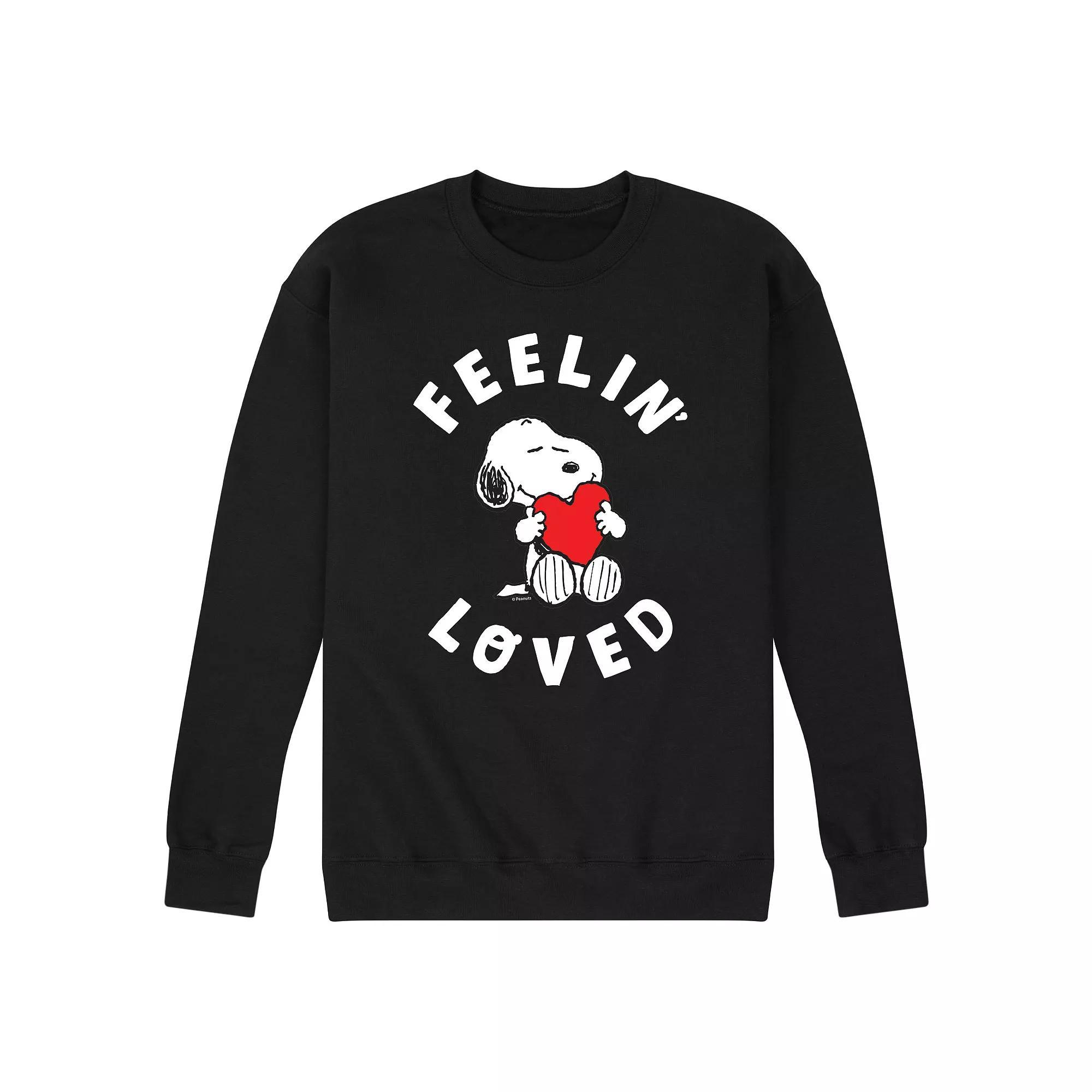 Mens Peanuts Feelin Loved Sweatshirt Product Image