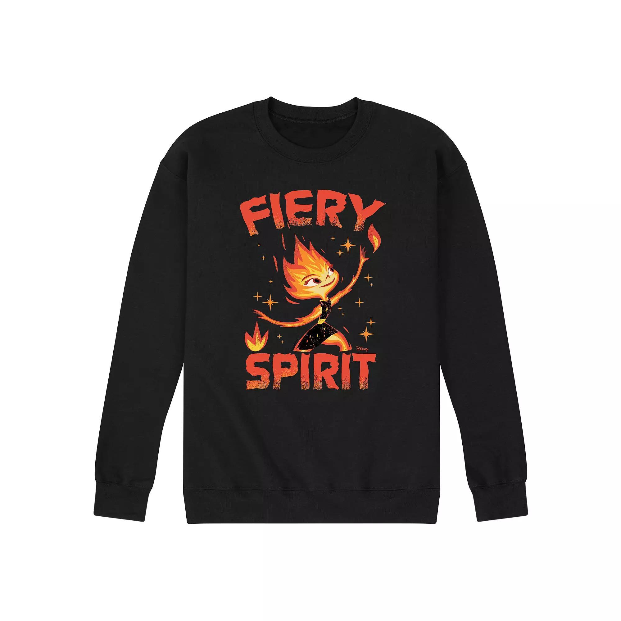 Disneys Elemental Mens Fiery Spirit Fleece Sweatshirt Blue Product Image