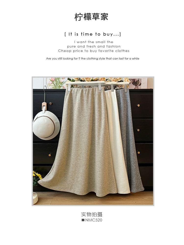 Soft High-Waist A-Line Skirt in 5 Colors Product Image