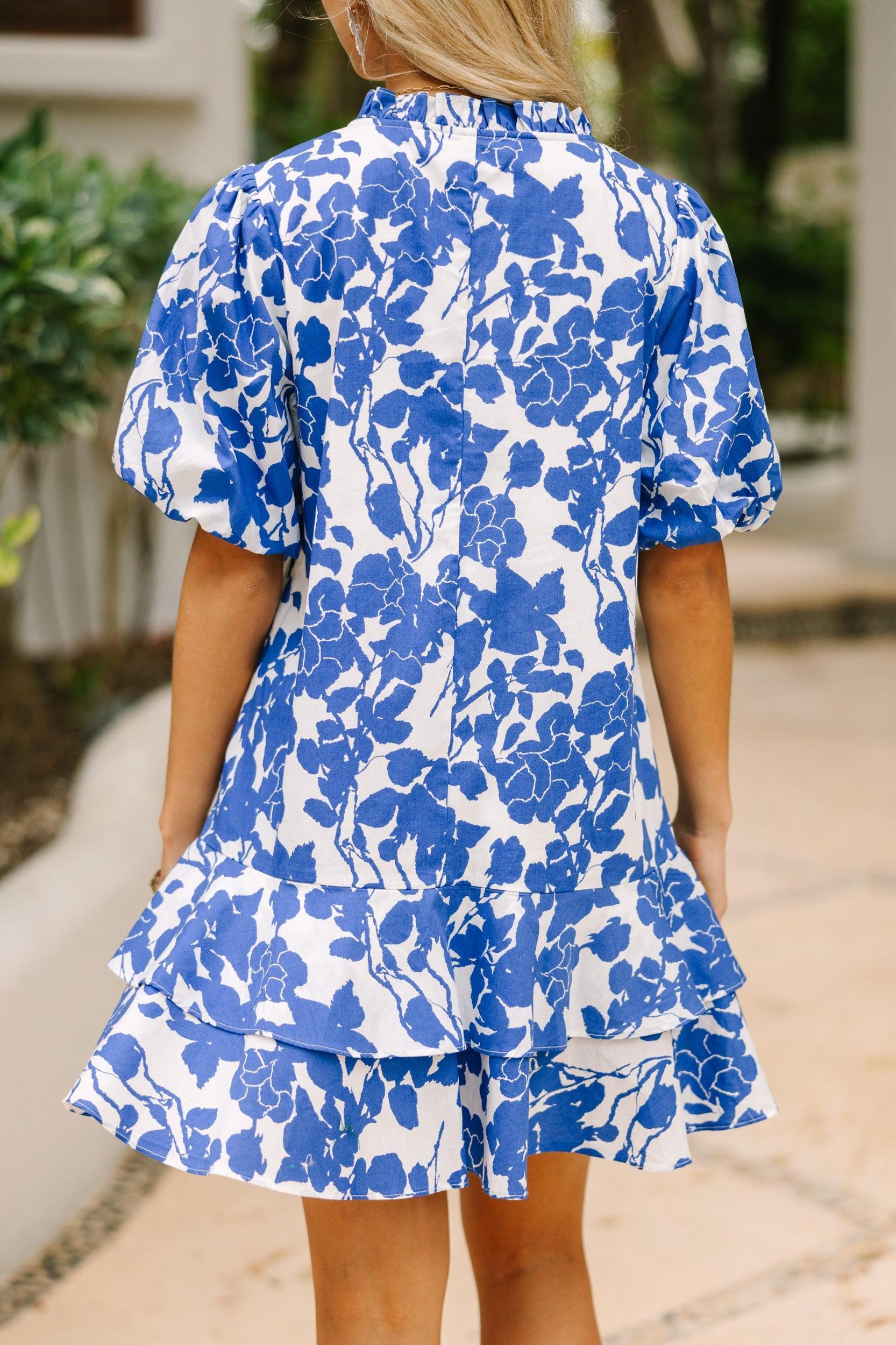 Get What You Love Blue Floral Dress Female Product Image