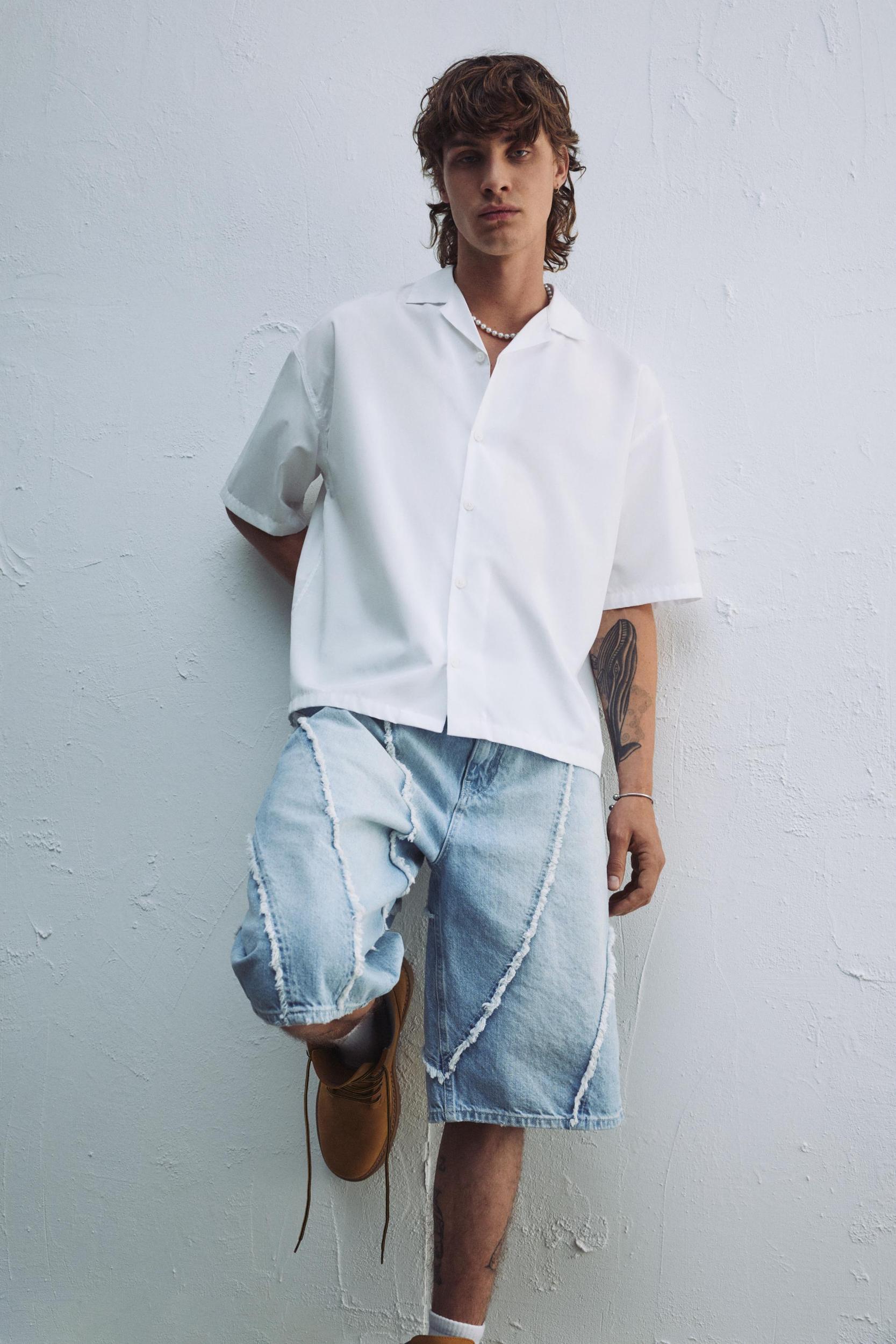 Short sleeve poplin shirt Product Image