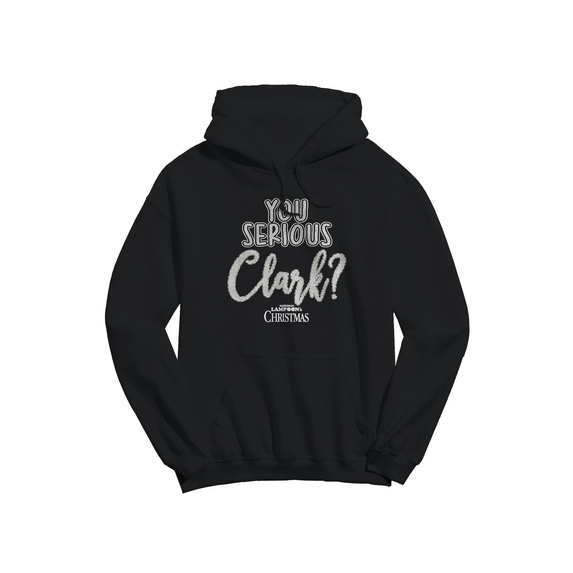 Men's You Serious Clark White National Lampoon's Christmas Vacation Graphic Hoodie, Size: XXL, Black Product Image