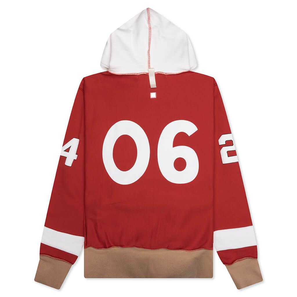 Birthstone Hooded Sweatshirt: 06 - Red/Brown Male Product Image