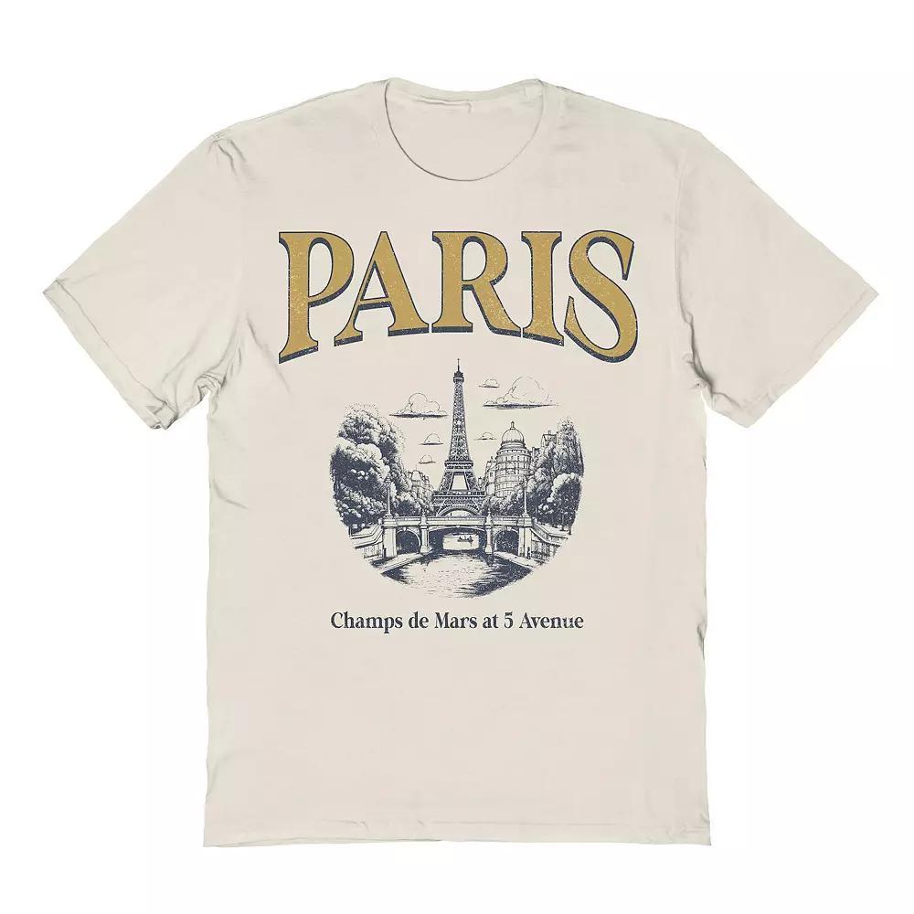 Men's Paris Ochre Graphic Tee, Size: Medium, Natural Product Image