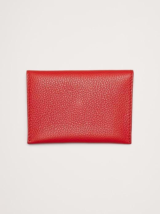 Snake-Print Leather Mini Envelope Pouch Product Image