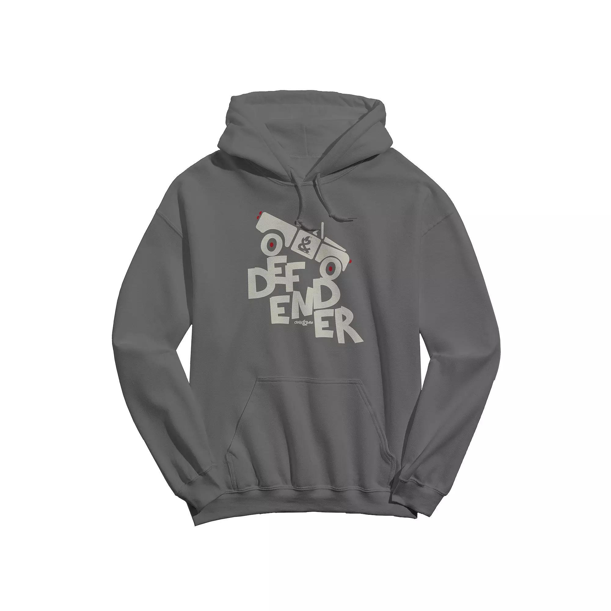 Mens COLAB89 Defender CAB Graphic Hoodie Grey Product Image