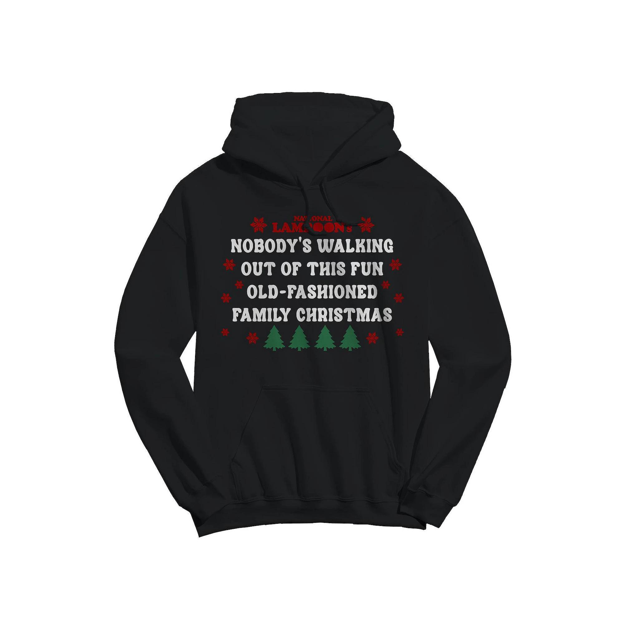 Men's Old Fashioned Family Christmas National Lampoon's Christmas Vacation Graphic Hoodie, Size: Large, Black Product Image