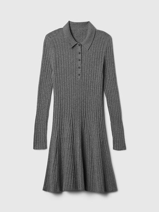 CashSoft Polo Sweater Mini Dress Product Image