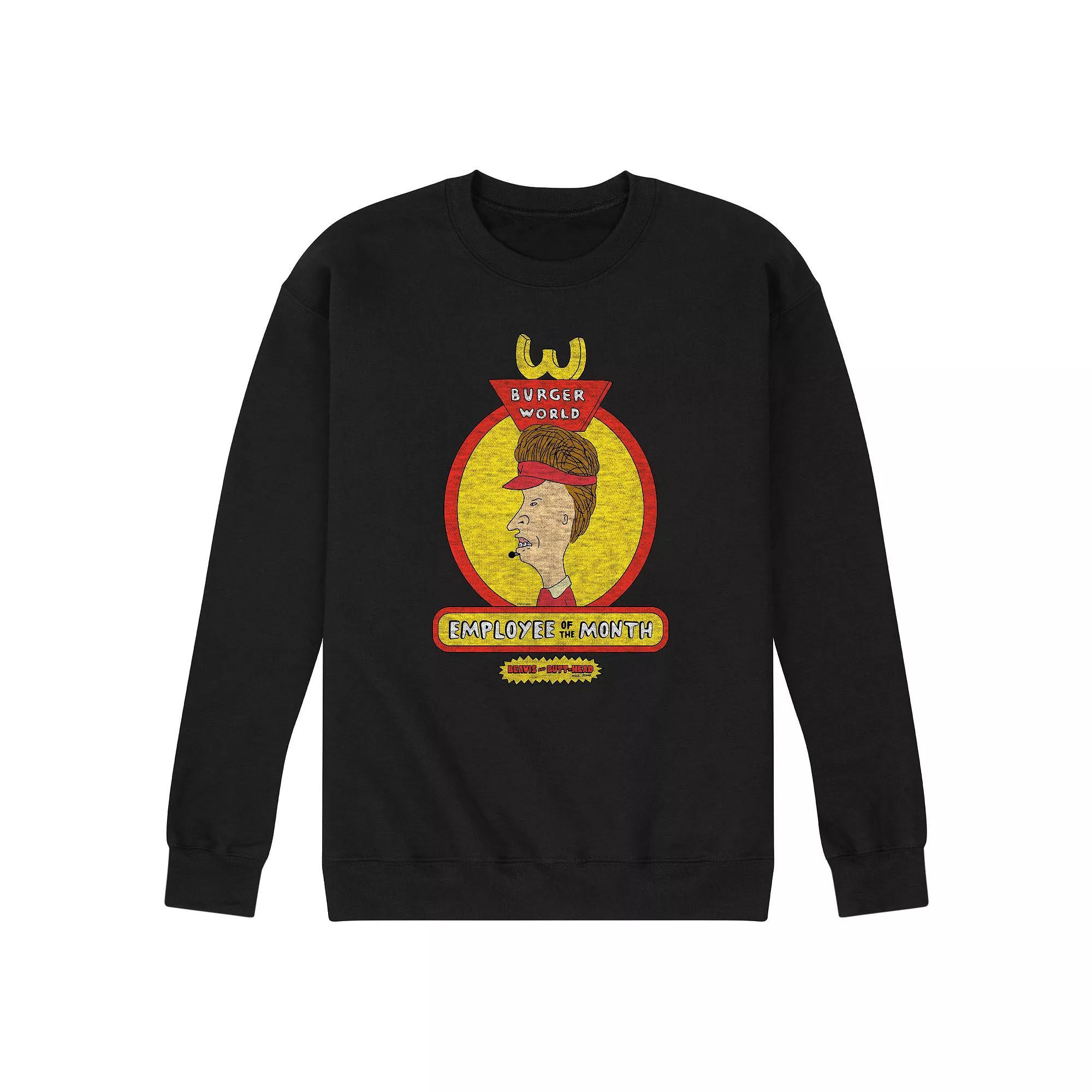 Mens Beavis And Butthead Employee Of The Month Sweatshirt Blue Product Image