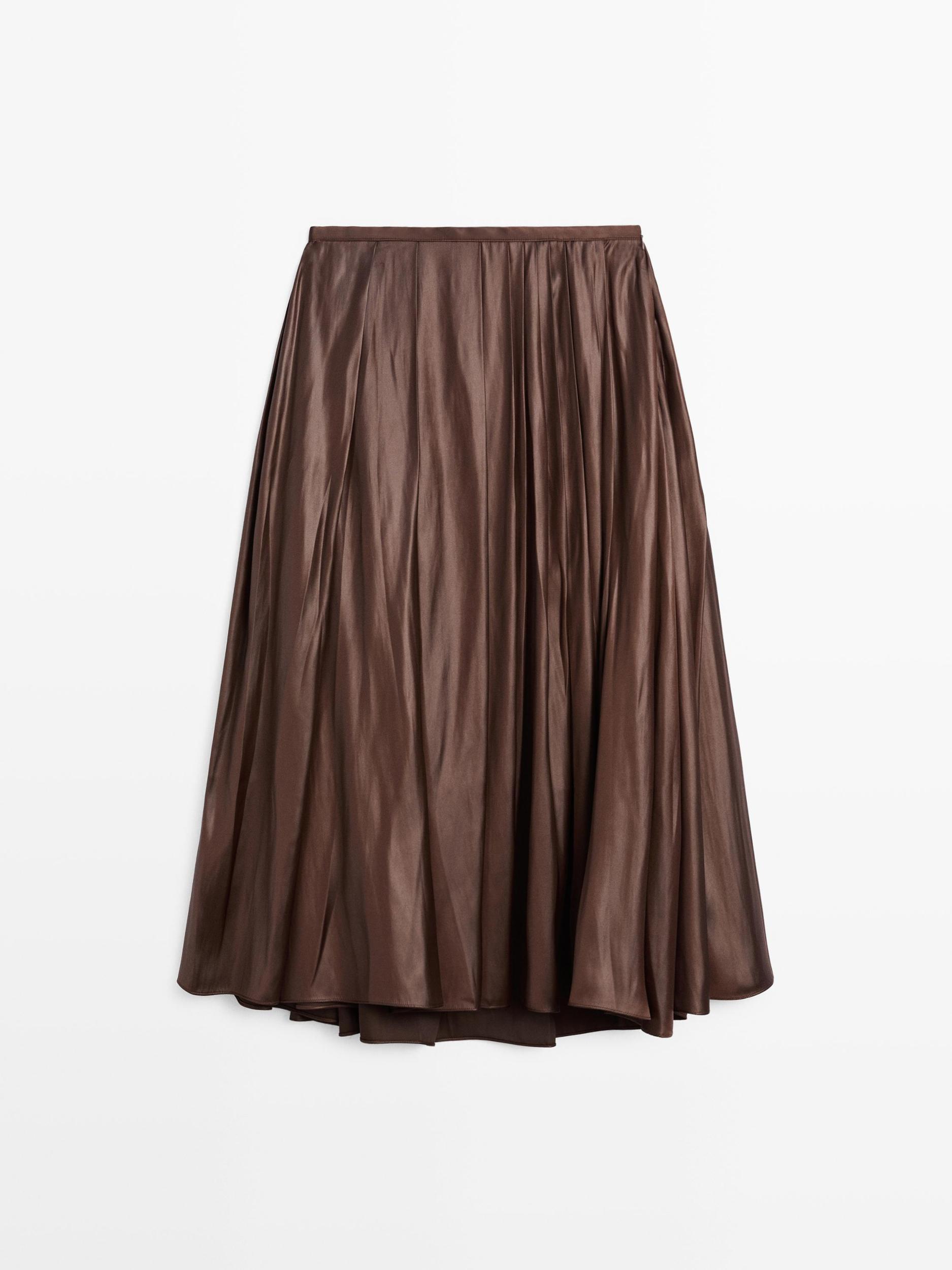 Pleated midi skirt Product Image