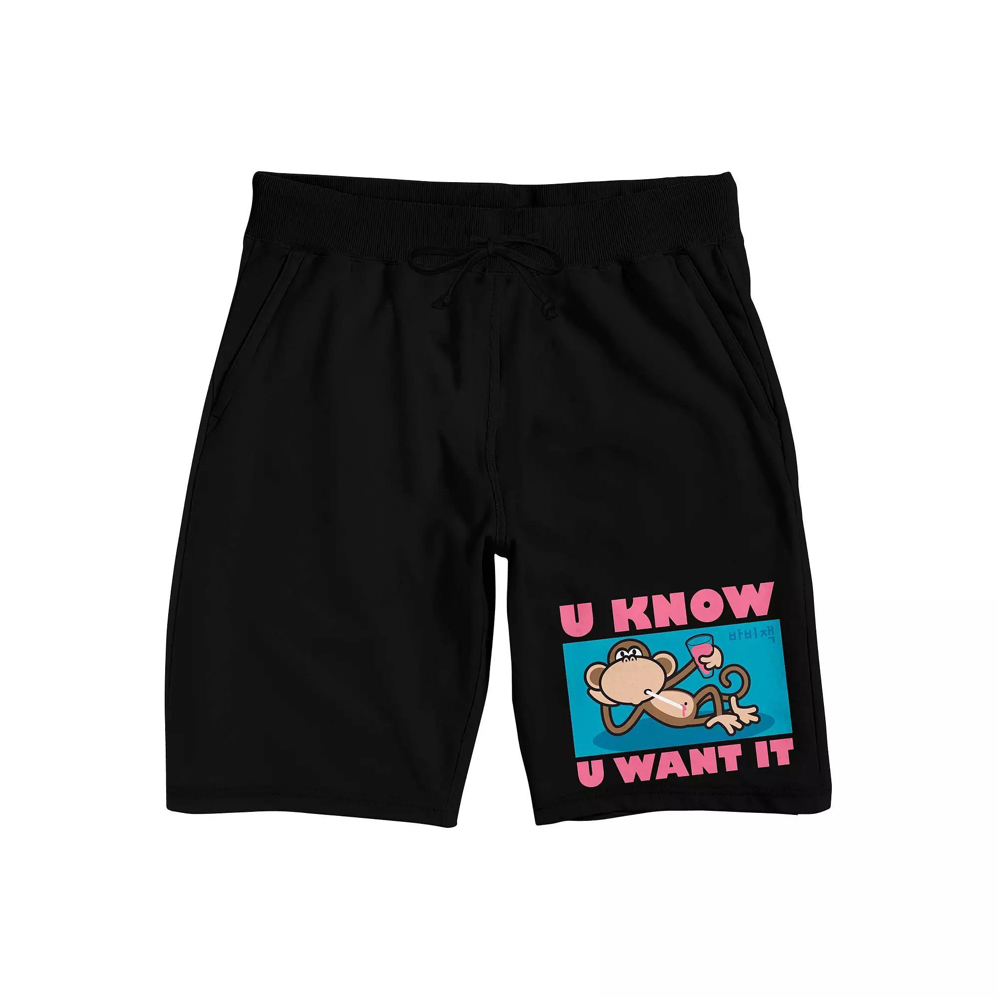 Men's Bobby Jack "U Know U Want It" Pajama Shorts, Size: Small, Black Product Image