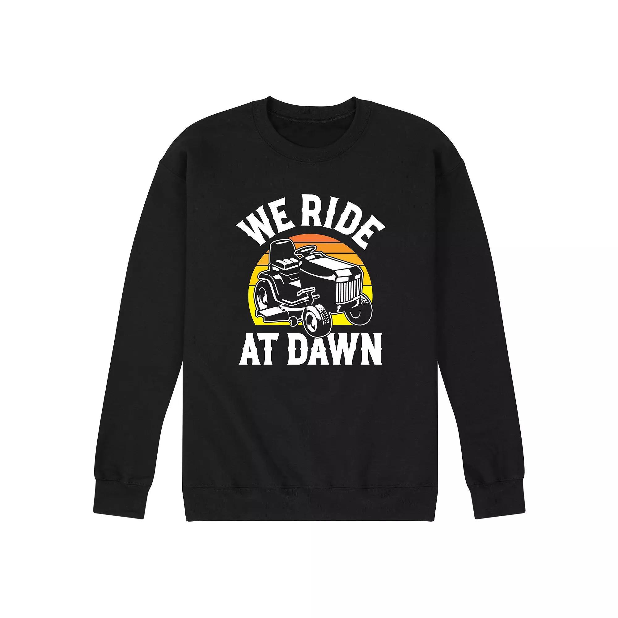 Mens We Ride At Dawn Mower Graphic Fleece Product Image