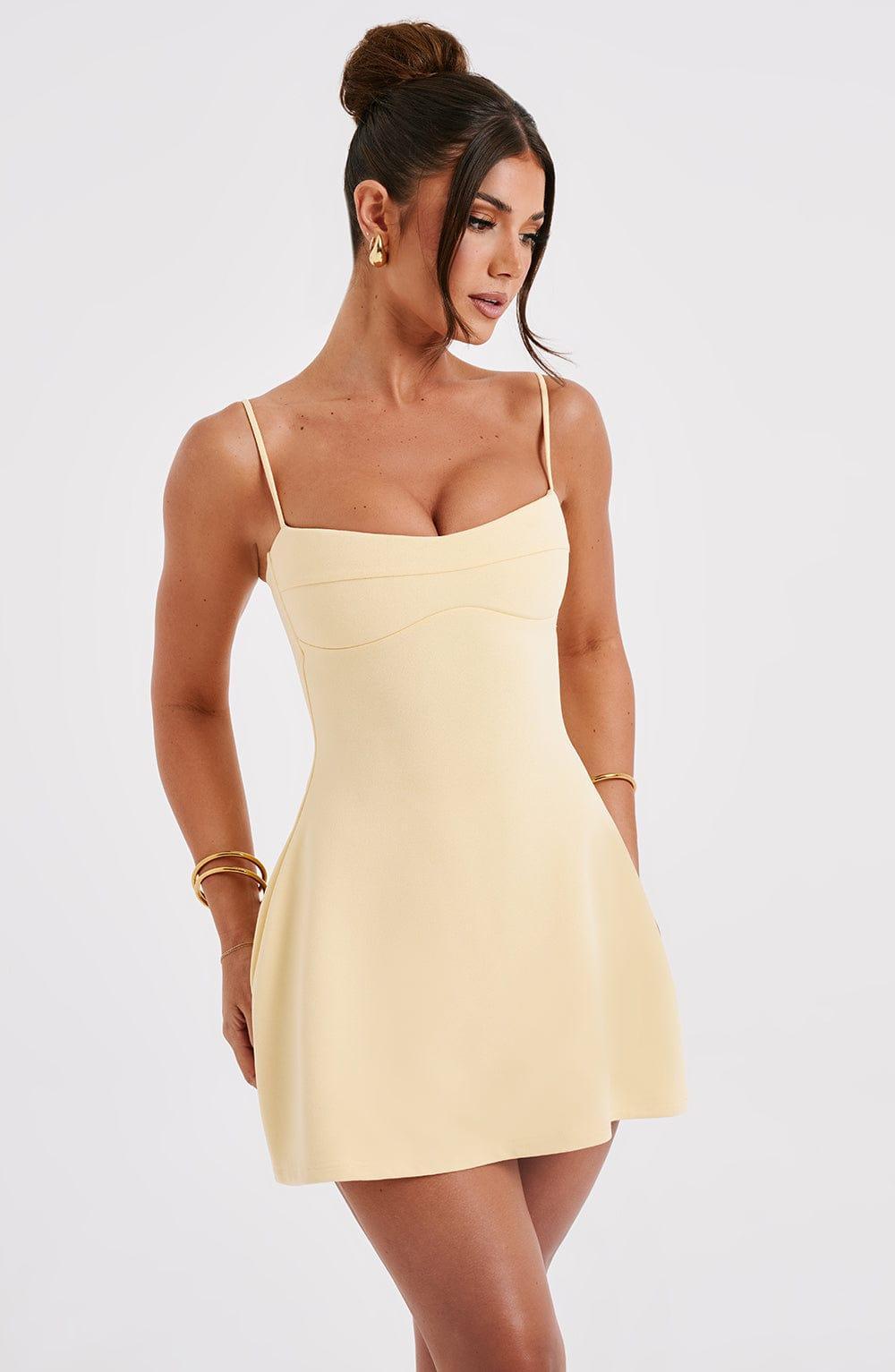 Dakota Mini Dress - Lemon Product Image