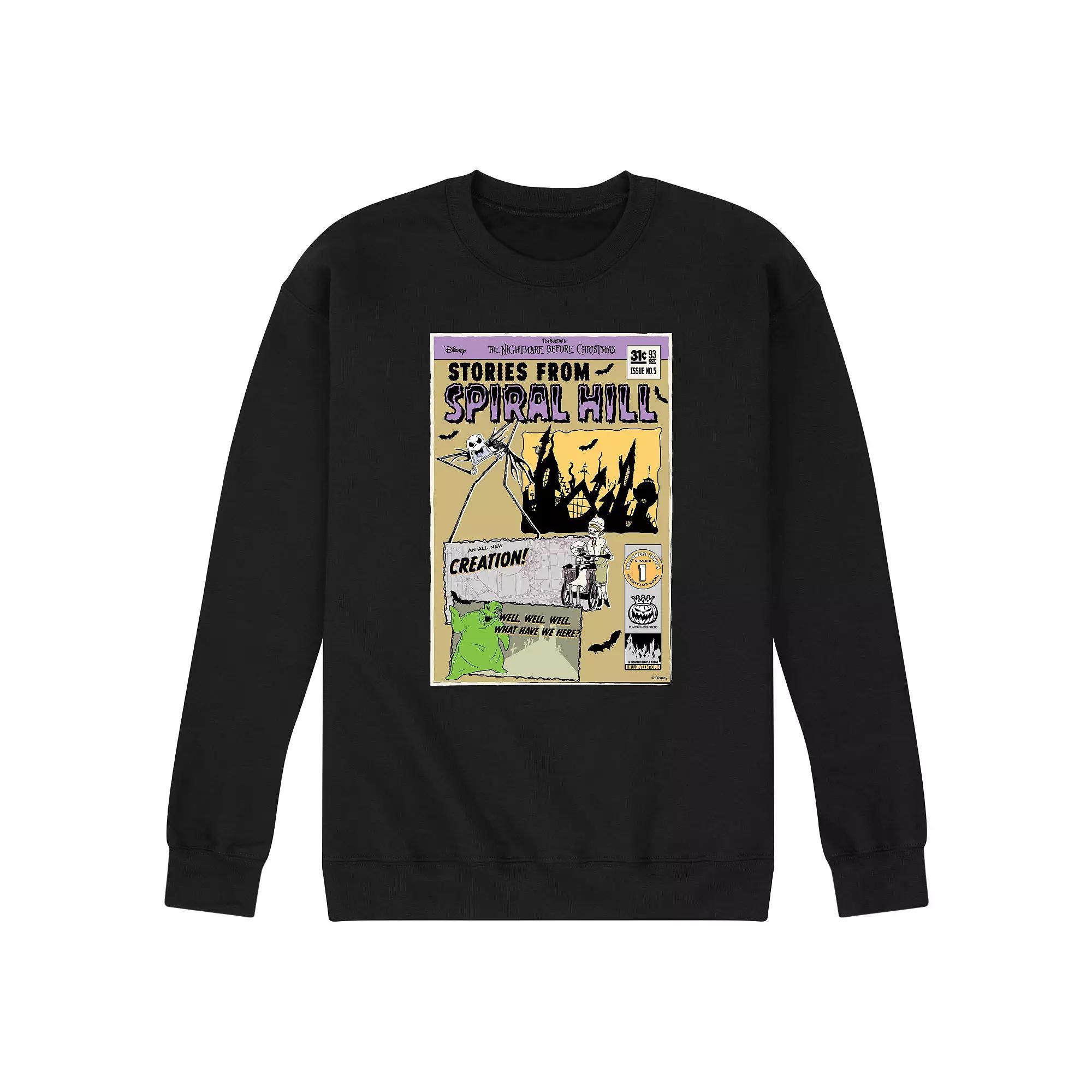 Disneys The Nightmare Before Christmas Mens Spiral Hill Fleece Sweatshirt Product Image